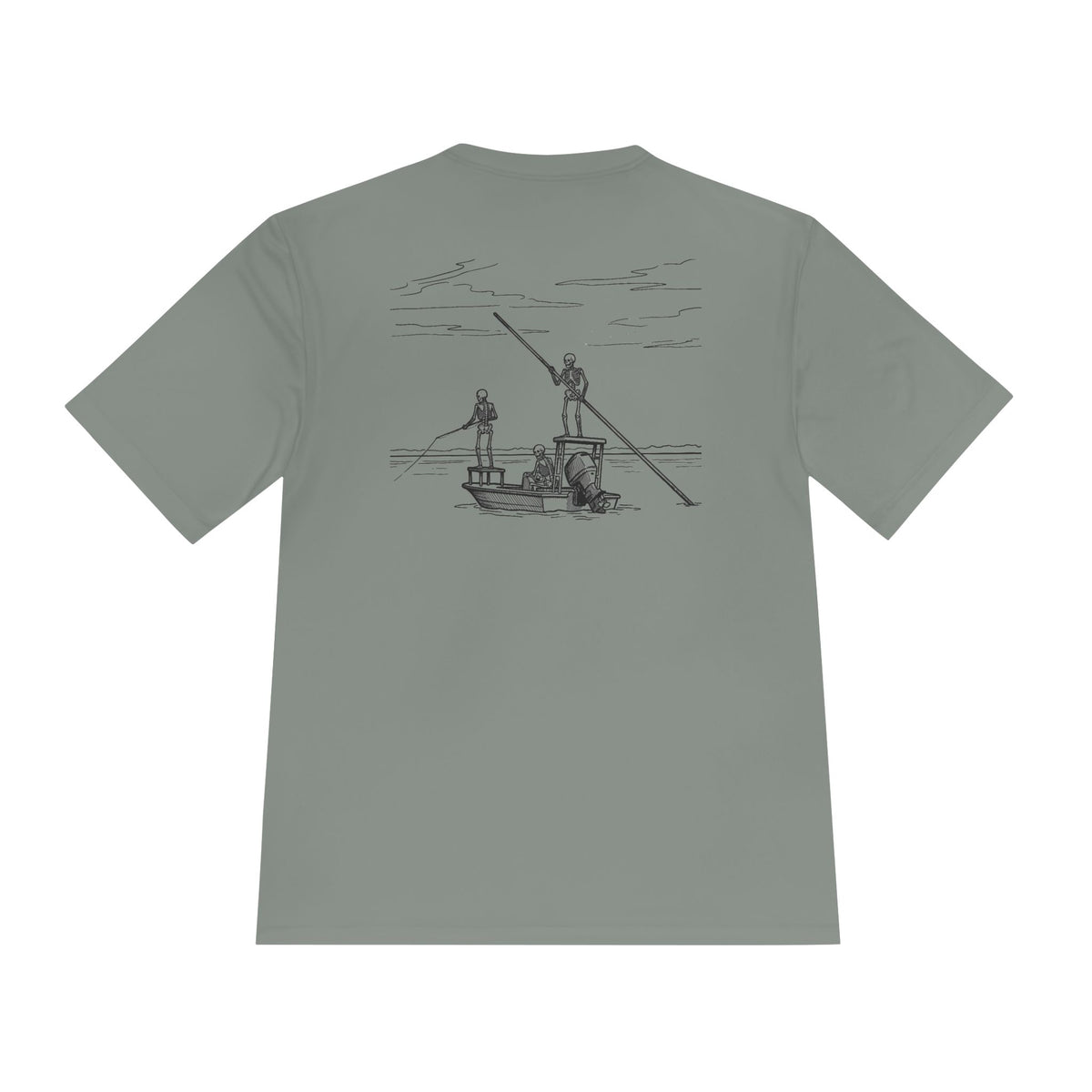 FLR Fish Til I'm Dead Dryfit Performance Tee - UPF Moisture-Wicking Fishing Shirt detail view