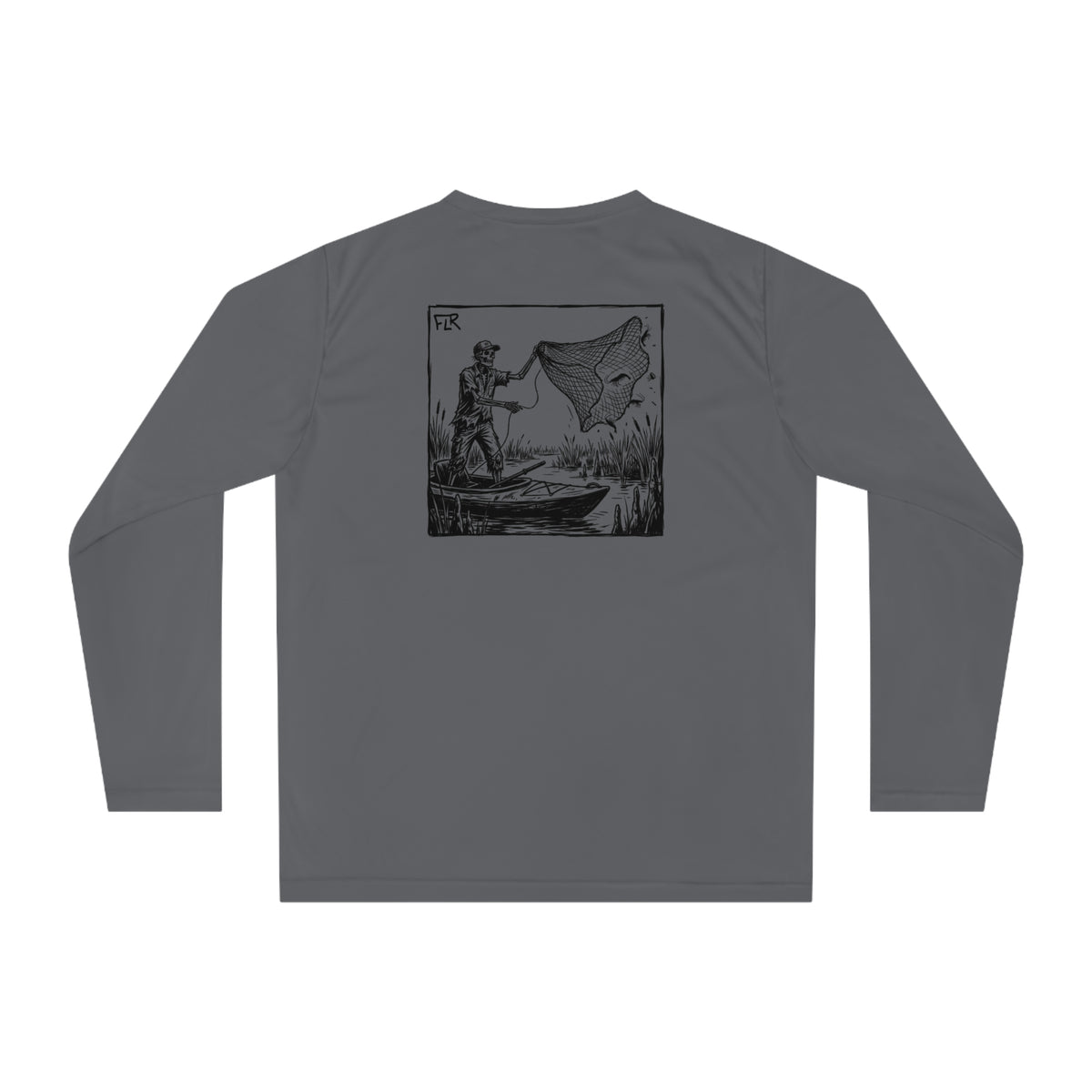 FLR Kayak Shrimpin' Dryfit Long Sleeve - UPF Performance Fishing Shirt detail view