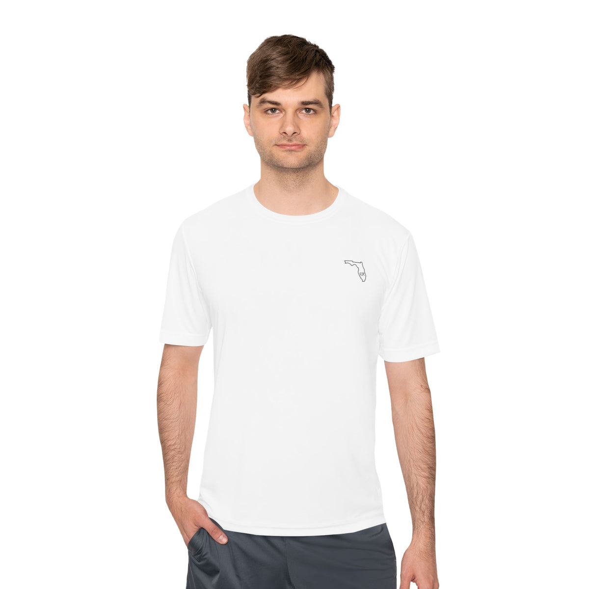 FLR Redfish Crossbones Dryfit Tee - UPF Performance Fishing Shirt detail view