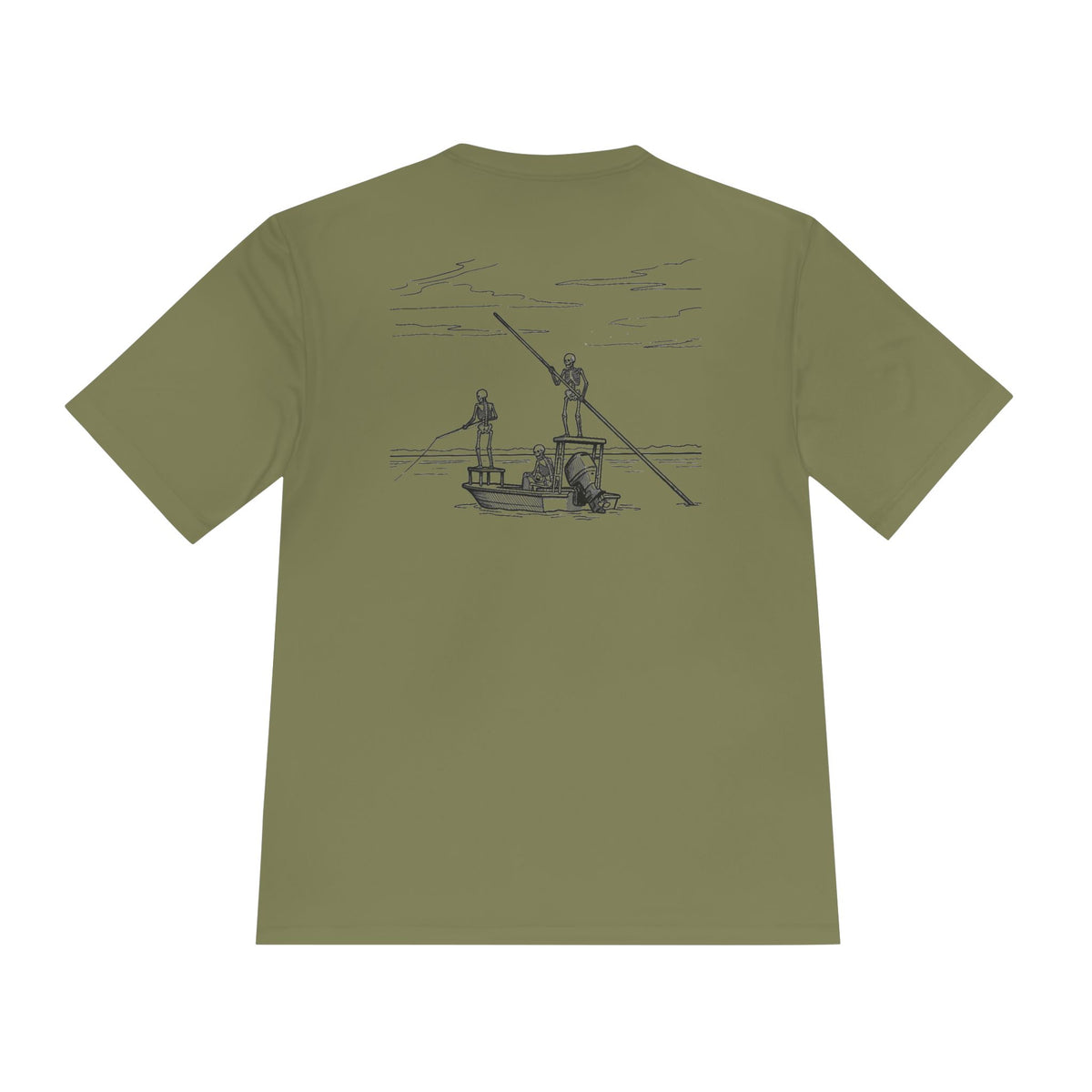 FLR Fish Til I'm Dead Dryfit Performance Tee - UPF Moisture-Wicking Fishing Shirt detail view