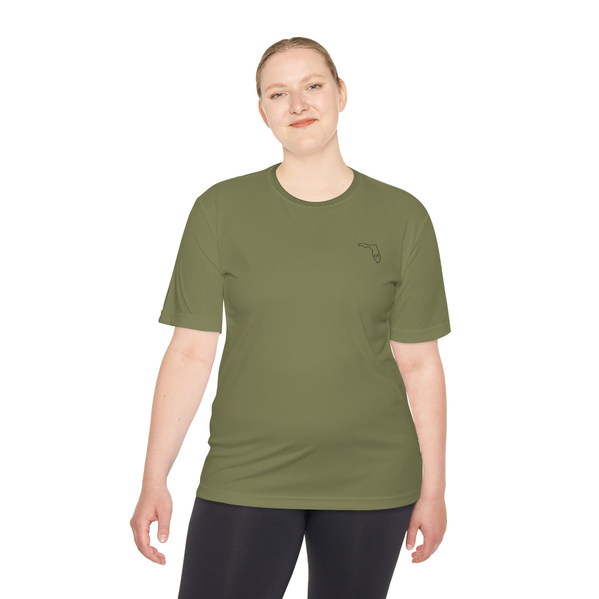 FLR Redfish Crossbones Dryfit Tee - UPF Performance Fishing Shirt detail view