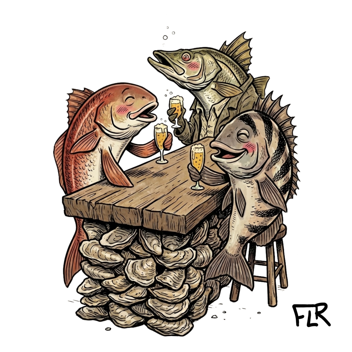 Medium Vinyl Sticker (3-4") | Redfish & Coastal Designs