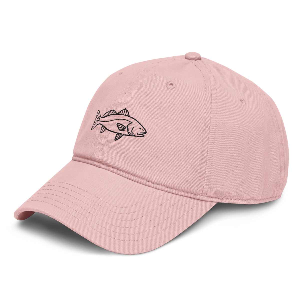 FLR Redfish Garment-Washed Dad Cap - Soft Unstructured Florida Fishing Hat detail view