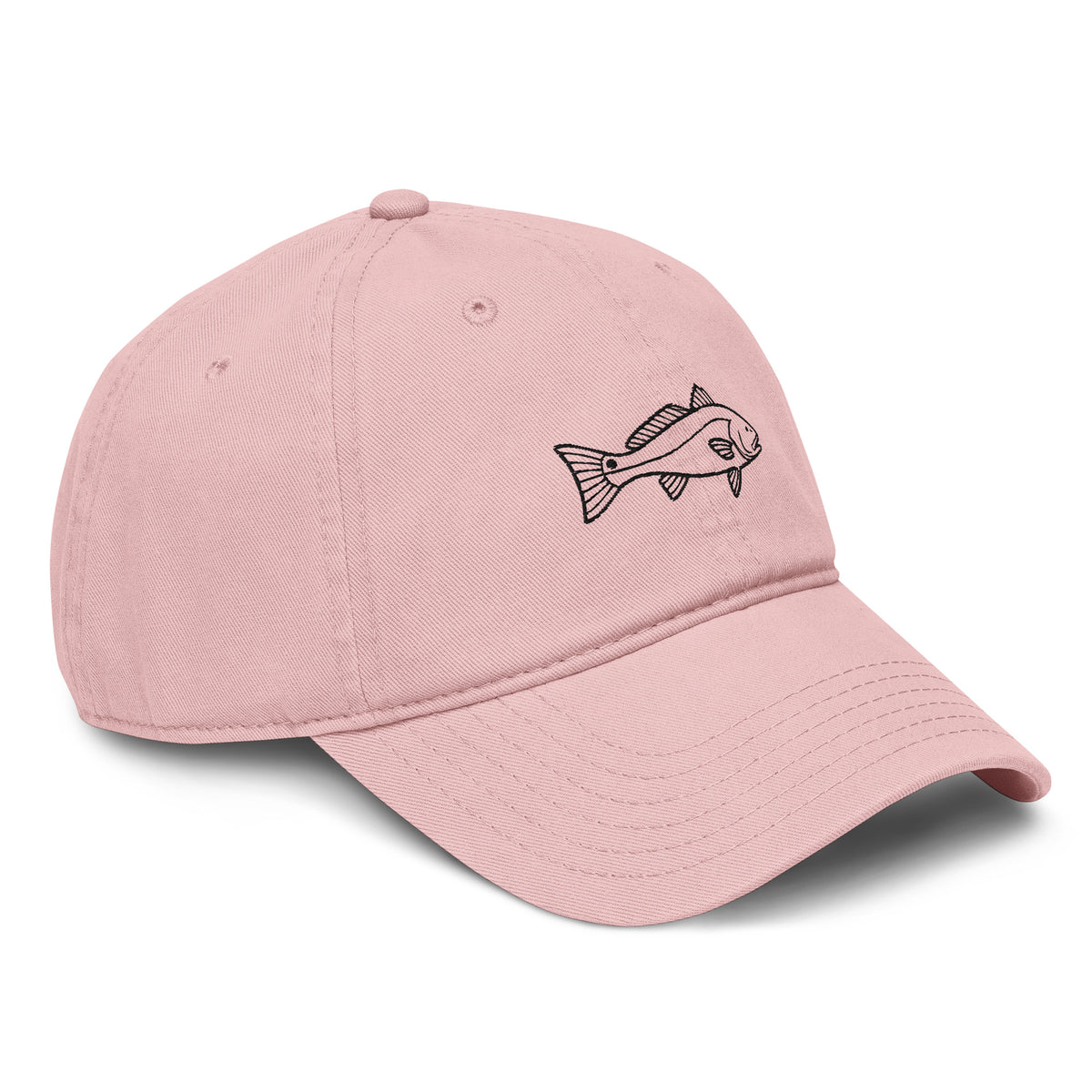 FLR Redfish Garment-Washed Dad Cap - Soft Unstructured Florida Fishing Hat detail view