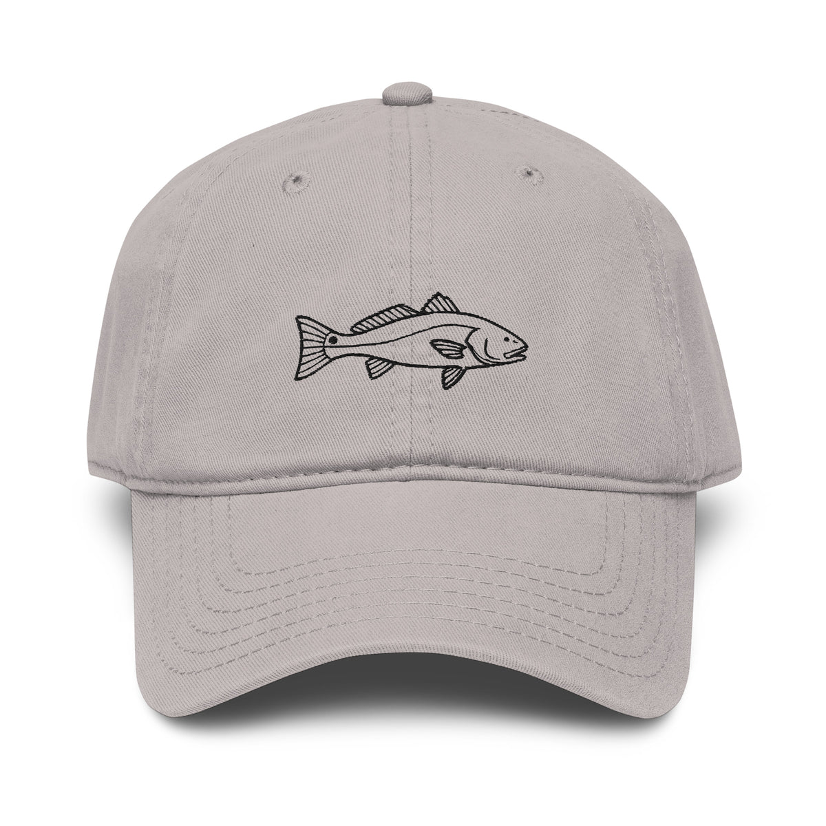 FLR Redfish Garment-Washed Dad Cap - Soft Unstructured Florida Fishing Hat detail view