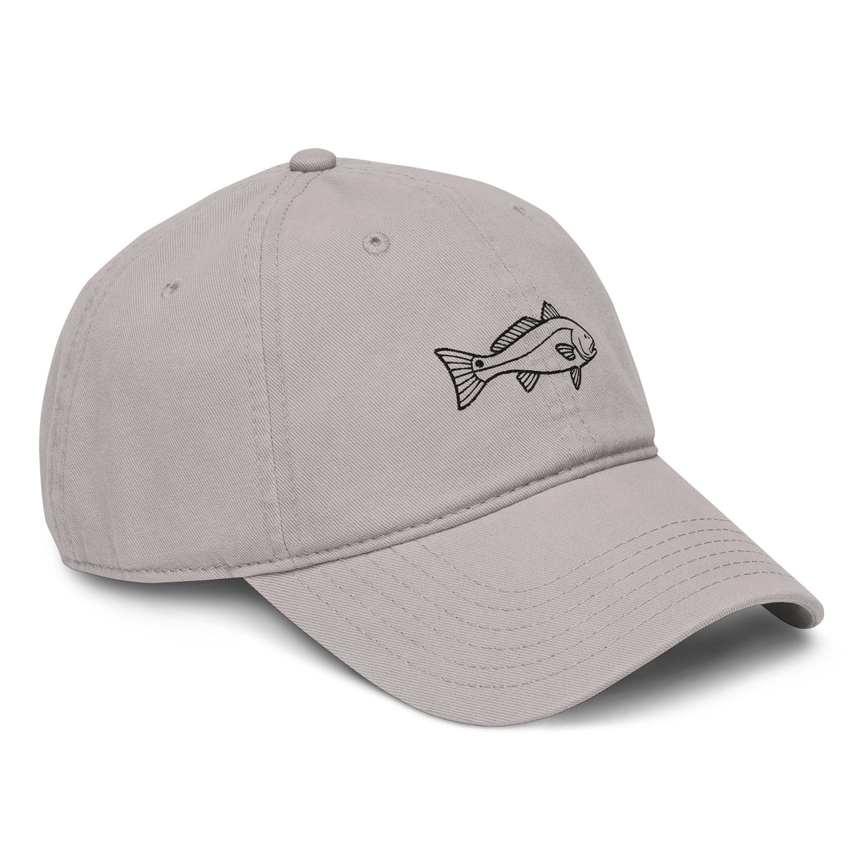 FLR Redfish Garment-Washed Dad Cap - Soft Unstructured Florida Fishing Hat detail view