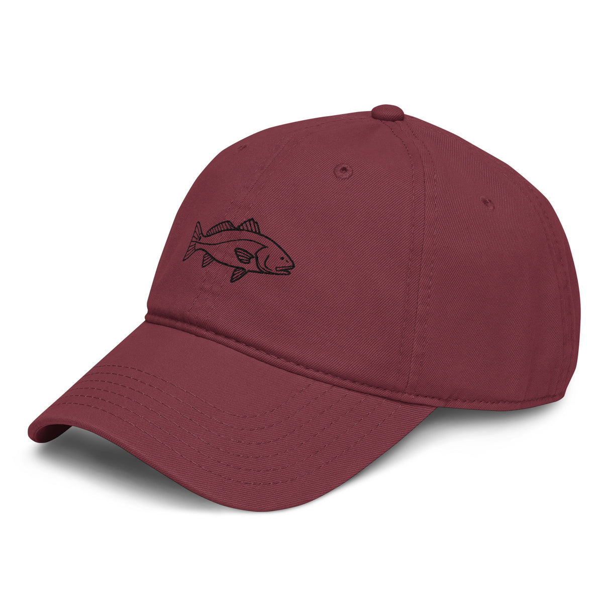 FLR Redfish Garment-Washed Dad Cap - Soft Unstructured Florida Fishing Hat detail view