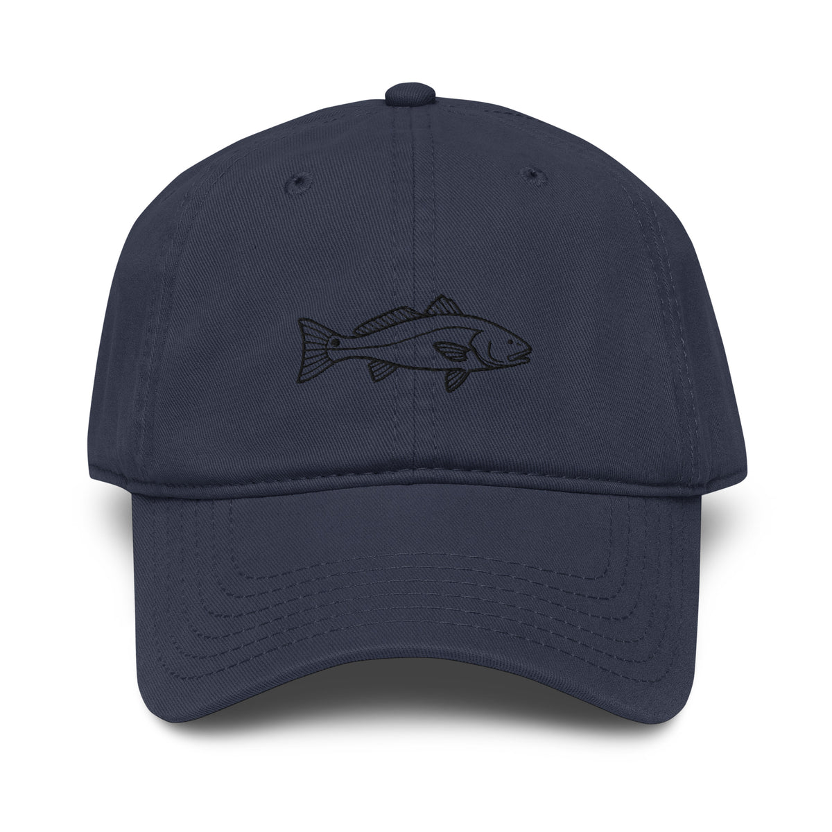 FLR Redfish Garment-Washed Dad Cap - Soft Unstructured Florida Fishing Hat detail view