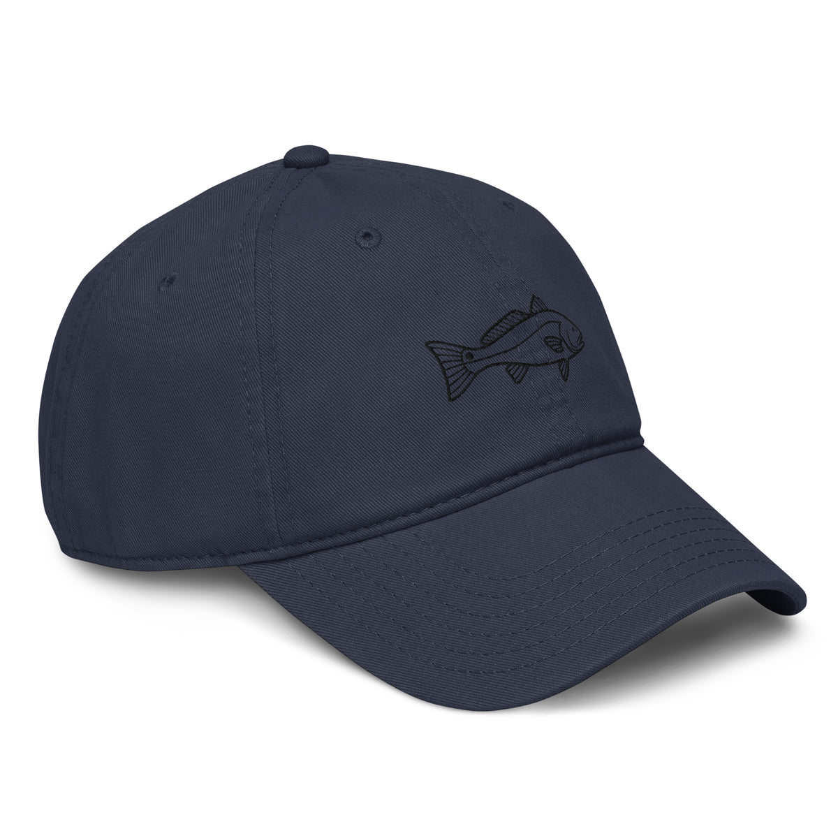 FLR Redfish Garment-Washed Dad Cap - Soft Unstructured Florida Fishing Hat detail view