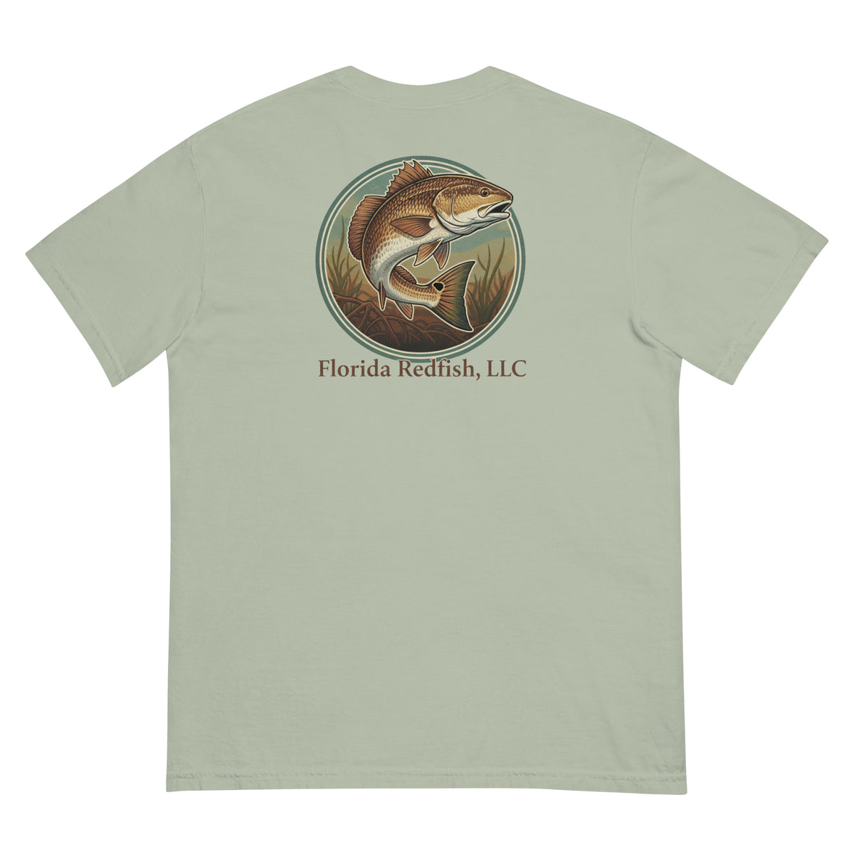 Florida Redfish LLC Redfish Badge Unisex T-Shirt | FLR Original Tee | Florida Redfish LLC