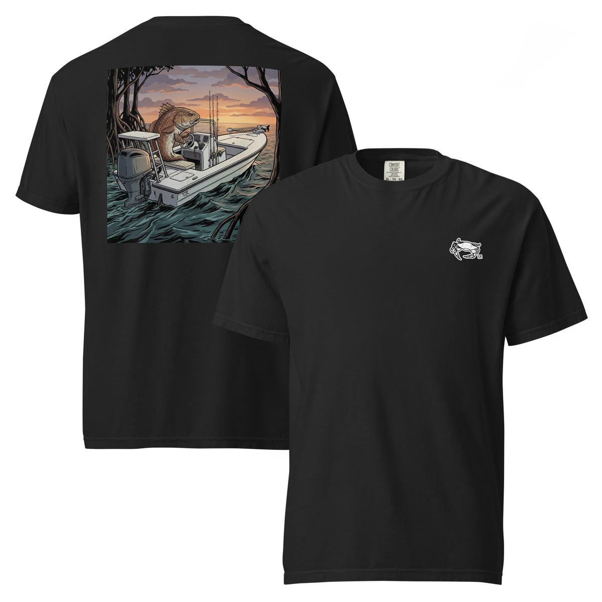 Captain Redfish Unisex Fishing T-Shirt - Florida Redfish LLC detail view