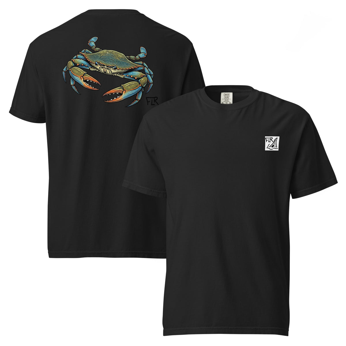 Blue Crab Unisex Fishing T-Shirt - Florida Redfish LLC Coastal Tee detail view