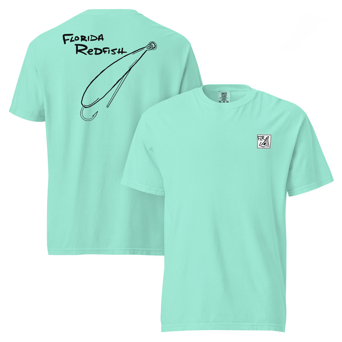 Classic Gold Spoon Unisex Fishing T-Shirt - Florida Redfish LLC detail view