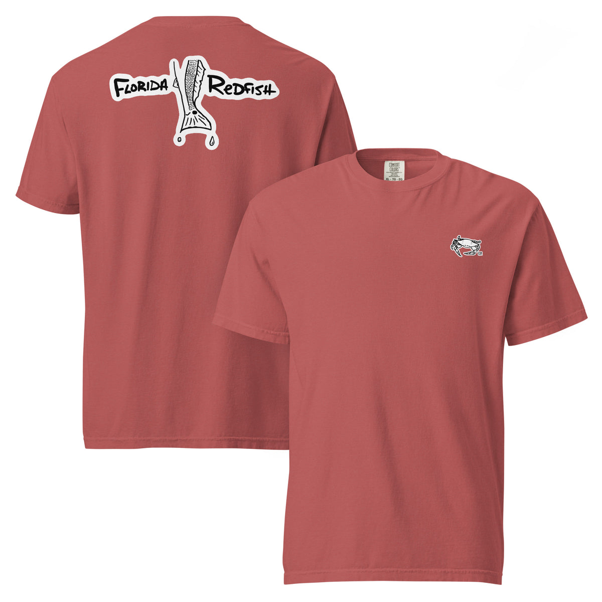 FLR Classic Logo Unisex T-Shirt - Florida Redfish LLC Hand-Drawn Logo Tee detail view