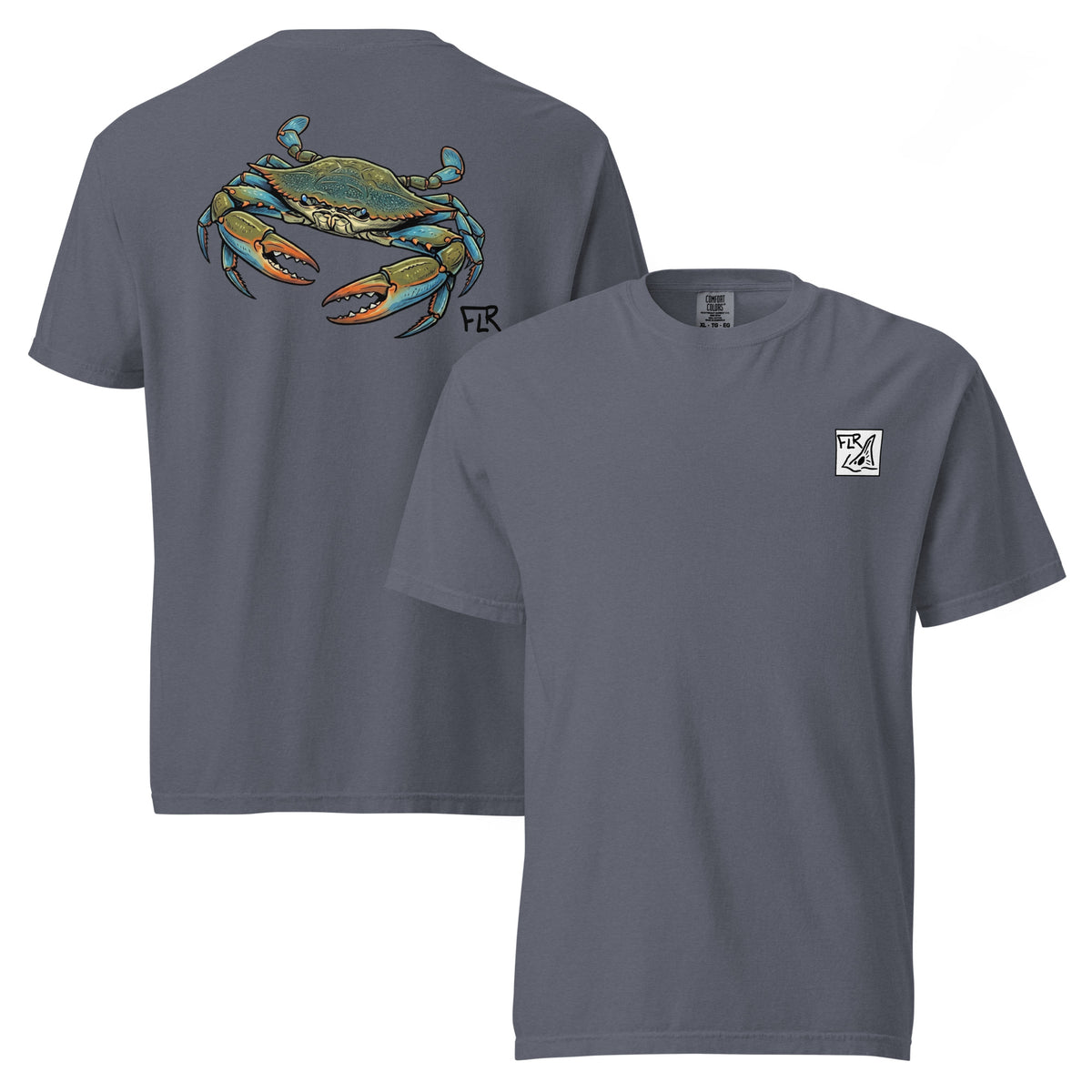 Blue Crab Unisex Fishing T-Shirt - Florida Redfish LLC Coastal Tee detail view
