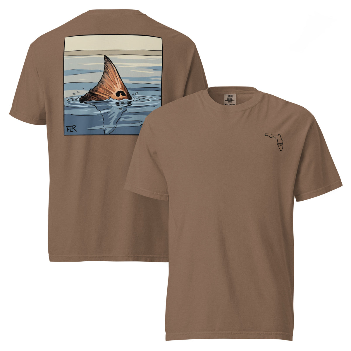 Red Fin Unisex Fishing T-Shirt - Florida Redfish LLC Inshore Tee detail view