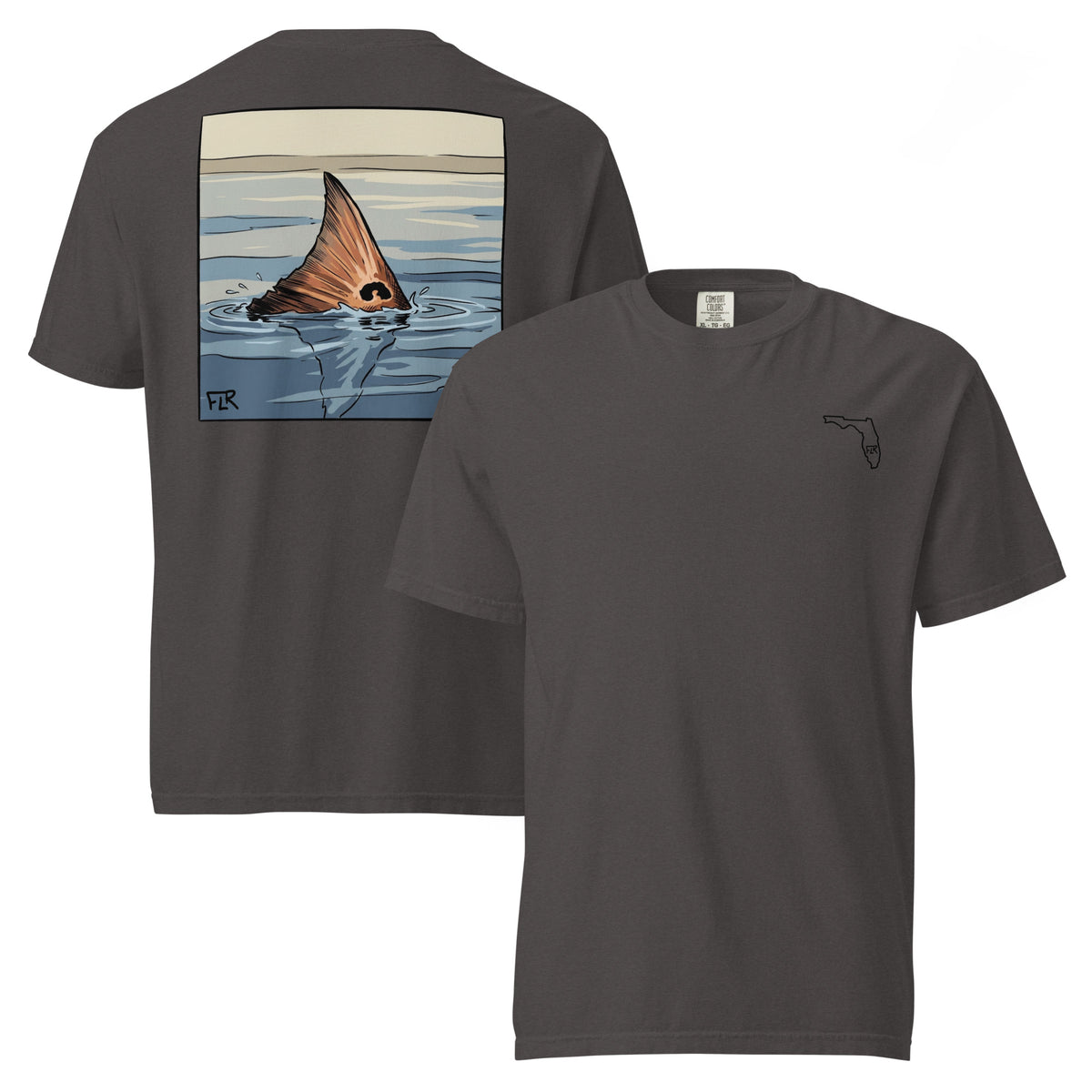 Red Fin Unisex Fishing T-Shirt - Florida Redfish LLC Inshore Tee detail view