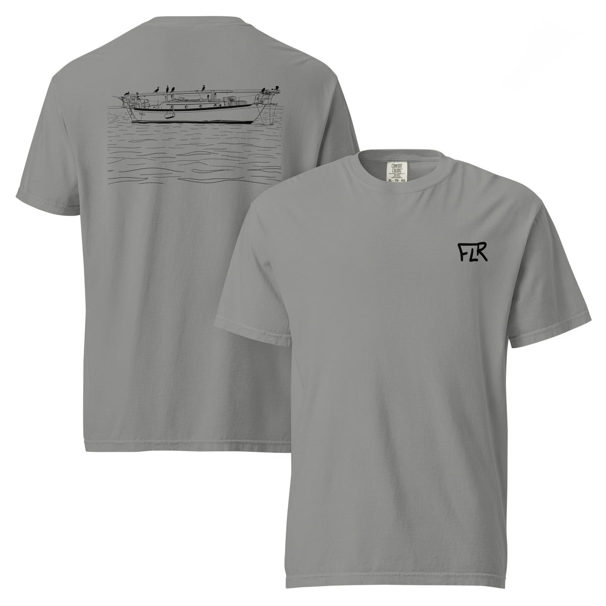 Aura Sailboat Unisex Fishing T-Shirt - Florida Redfish LLC Coastal Tee detail view