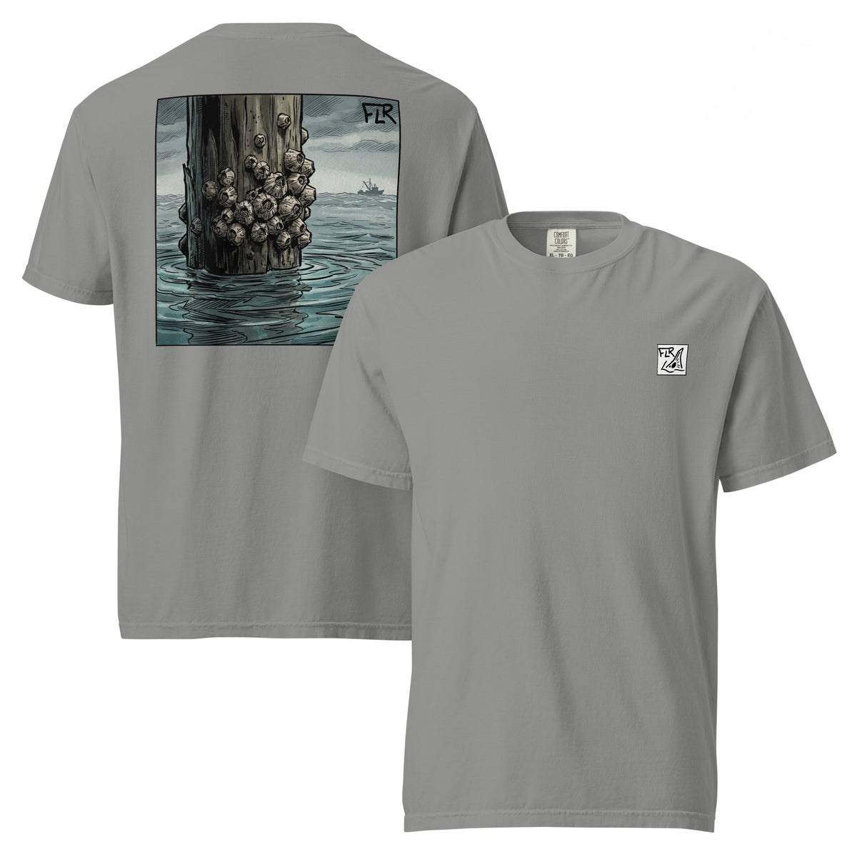 Barnacles Unisex Fishing T-Shirt - Florida Redfish LLC Coastal Tee detail view