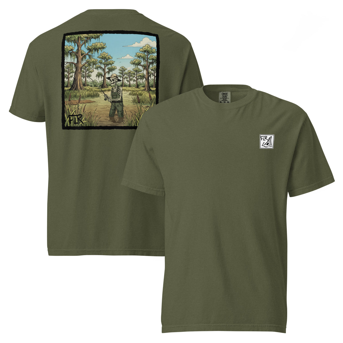 Knee Deep Unisex Fishing T-Shirt - Florida Redfish LLC Wading Tee detail view