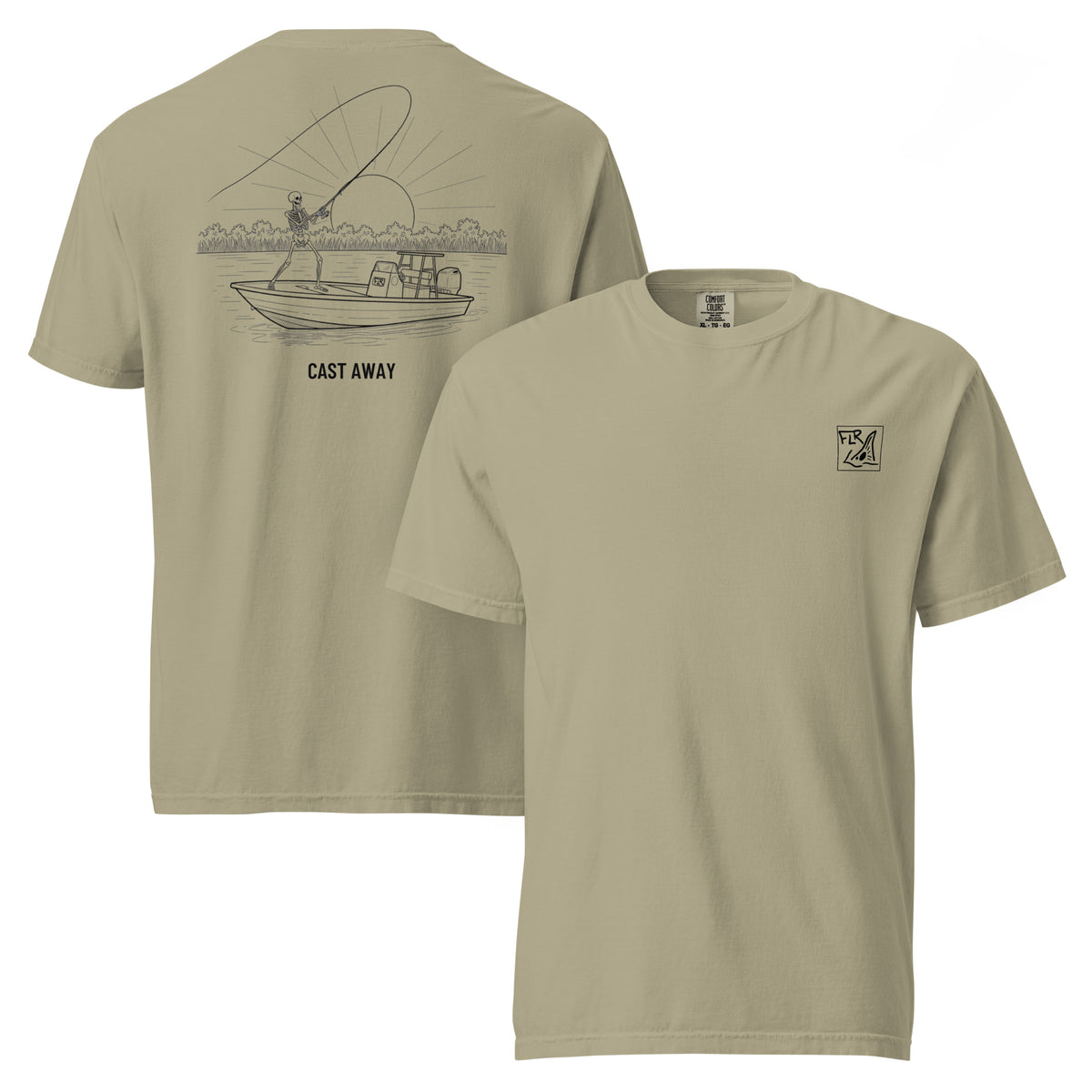 FLR Cast Away Unisex Fishing T-Shirt - Florida Redfish LLC detail view