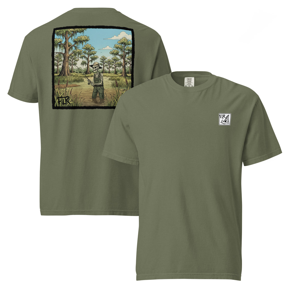 Knee Deep Unisex Fishing T-Shirt - Florida Redfish LLC Wading Tee - view 4