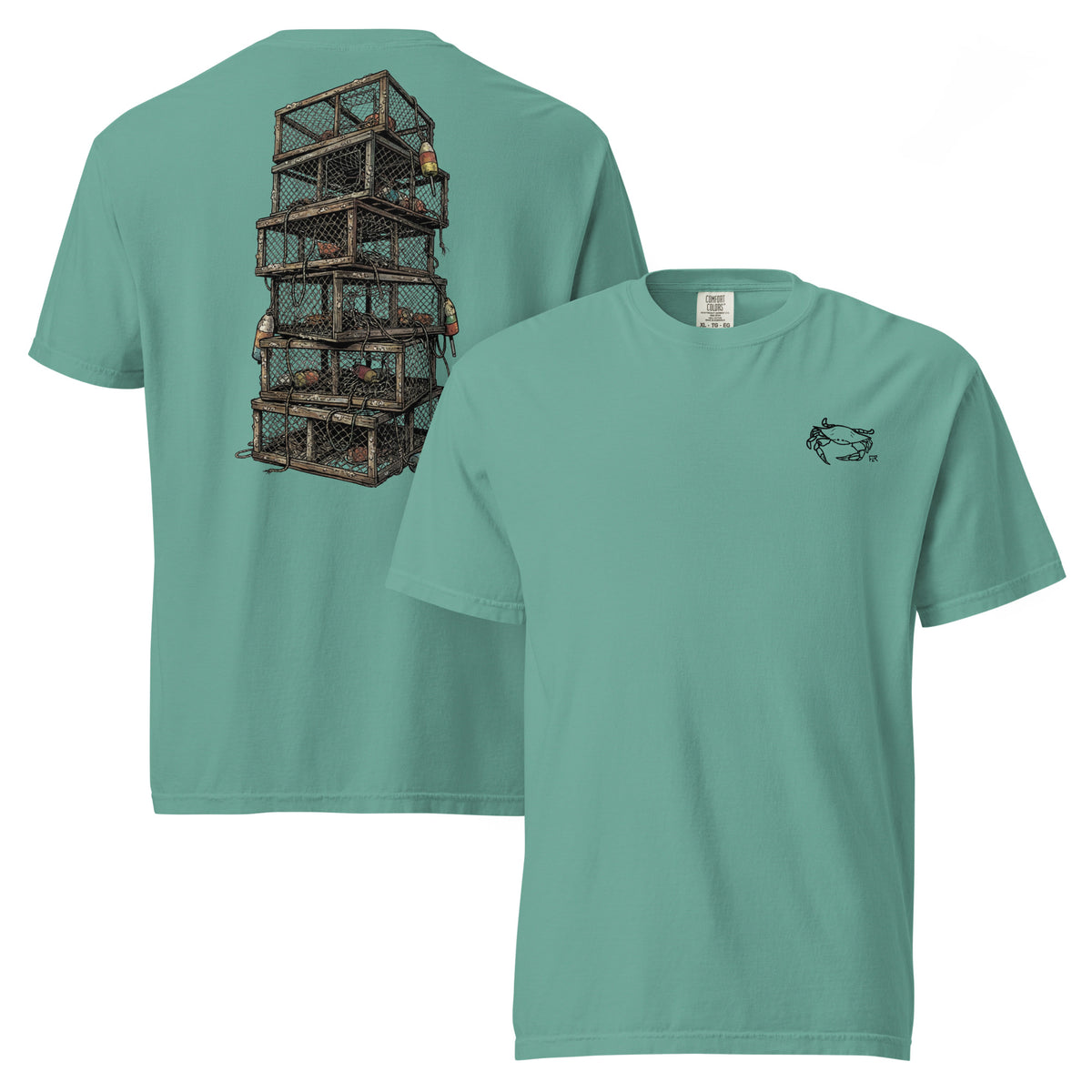 Crab Traps Unisex Fishing T-Shirt - Florida Redfish LLC Coastal Tee detail view