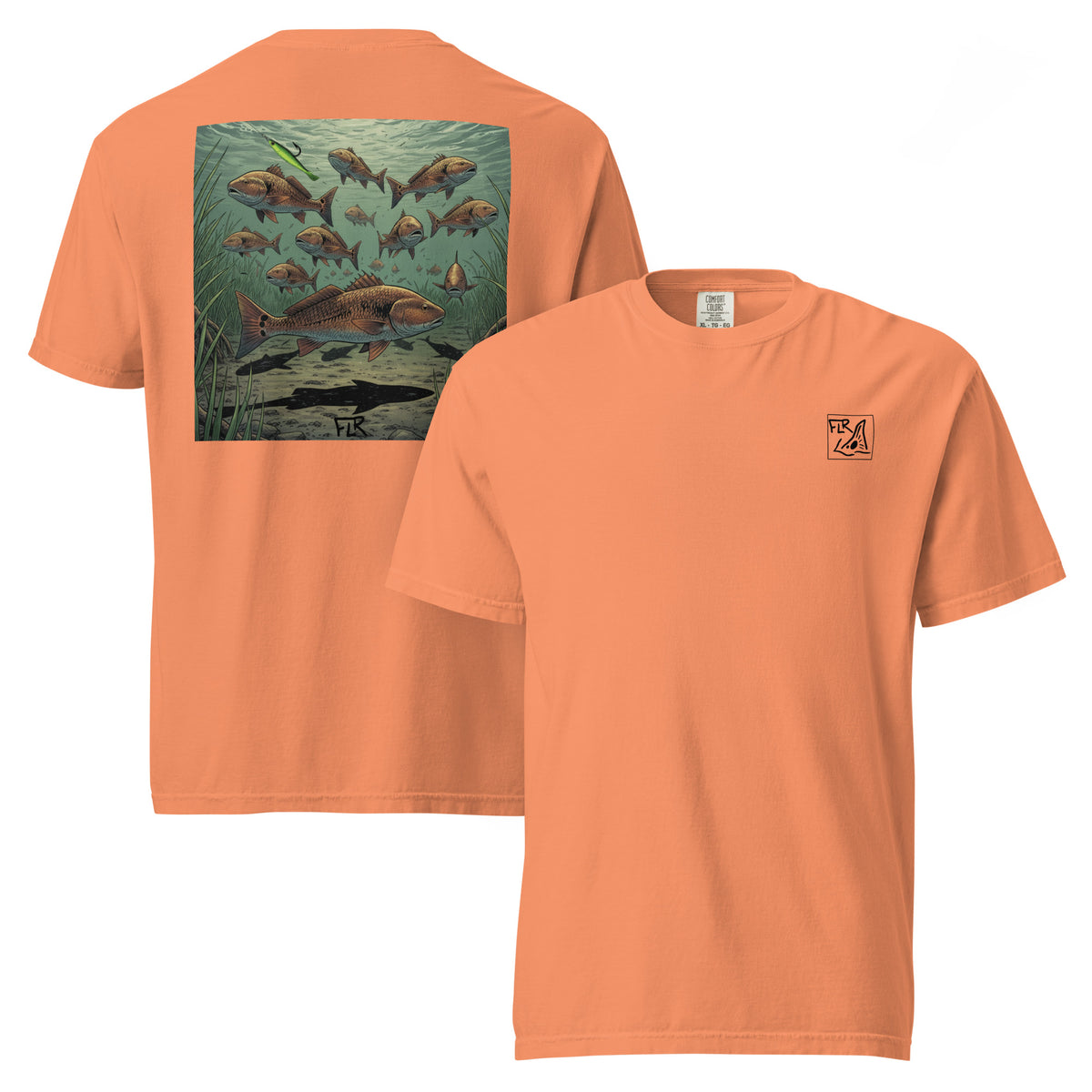 Bull Redfish School Unisex Fishing T-Shirt - Florida Redfish LLC detail view