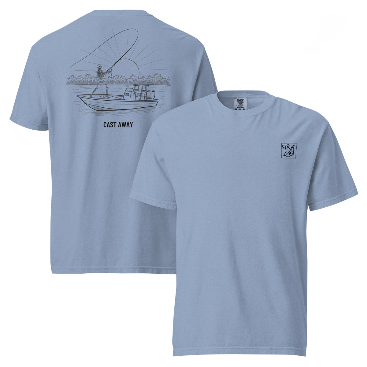 FLR Cast Away Unisex Fishing T-Shirt - Florida Redfish LLC detail view