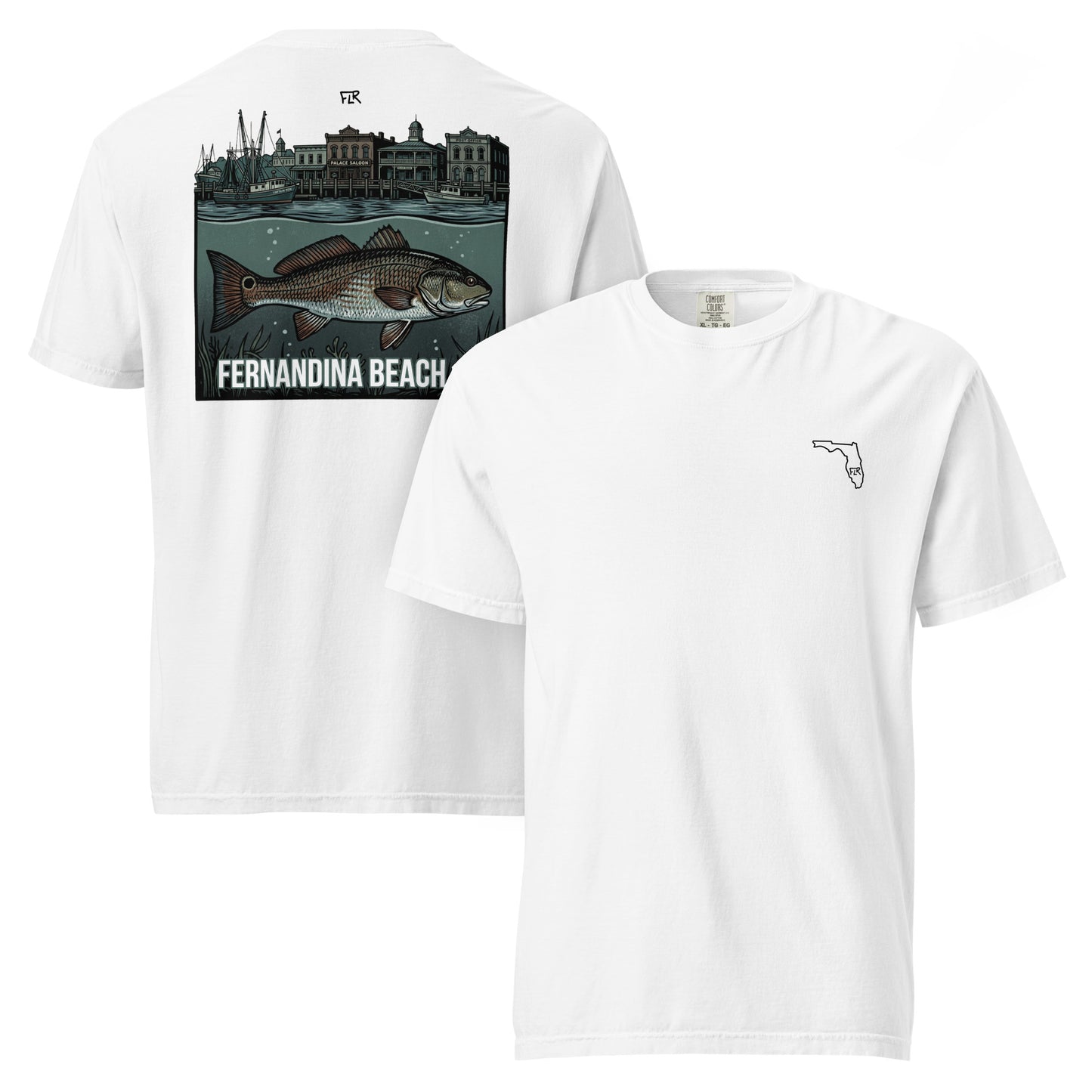FLR Fernandina Beach T-Shirt | Florida Redfish Fishing Tee | Florida Redfish LLC