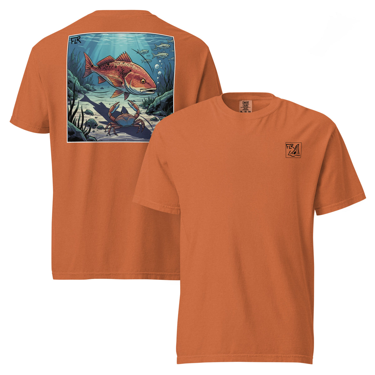 Redfish Natural Habitat Unisex Fishing T-Shirt - Florida Redfish LLC detail view