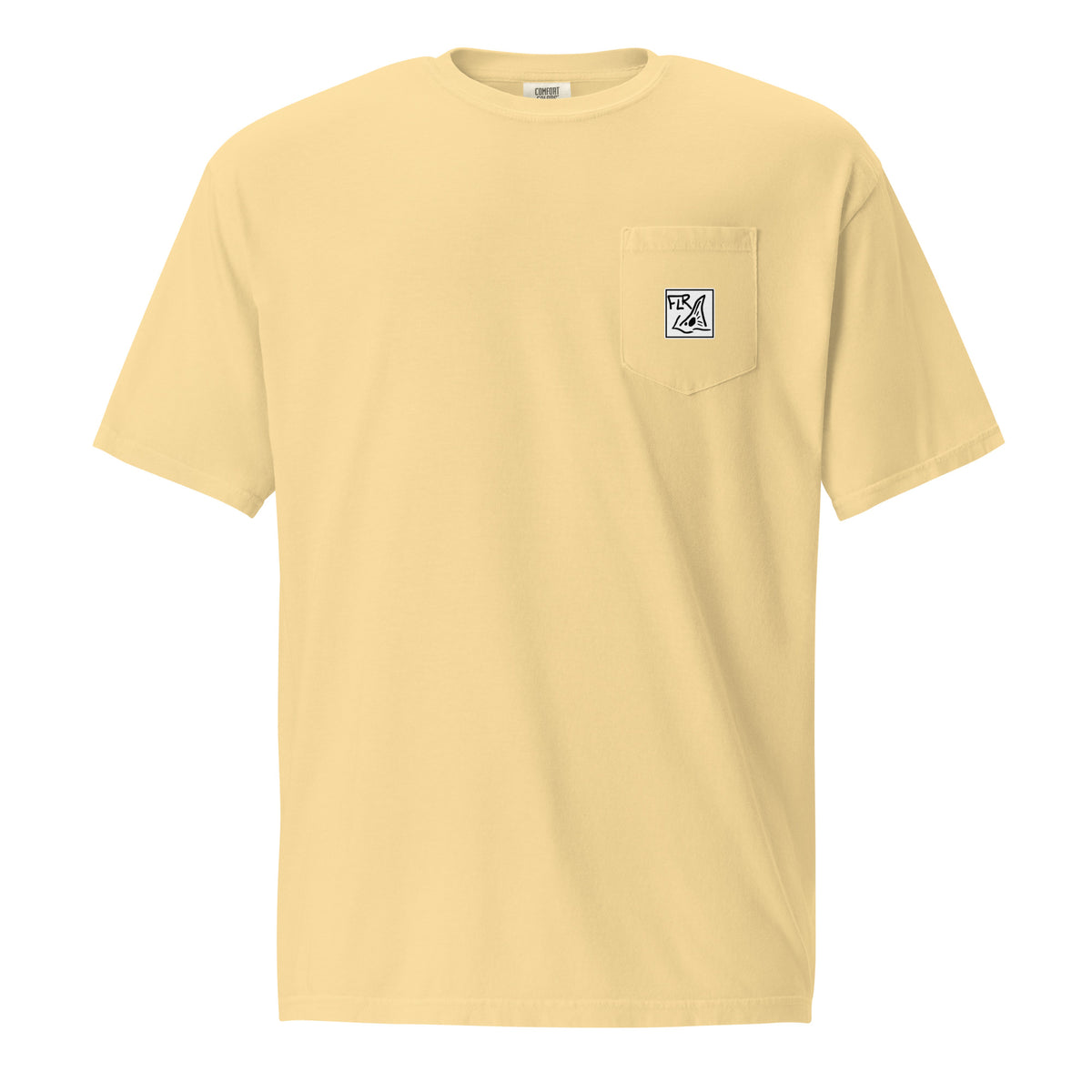 Fish Til I'm Dead Pocket Tee - FLR Unisex Garment-Dyed Fishing Shirt detail view