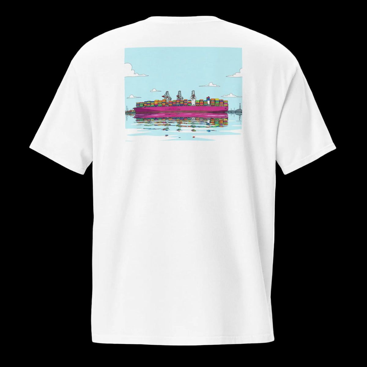Ship Yards unisex garment-dyed fishing t-shirt white Jacksonville shipyard graphic FLR