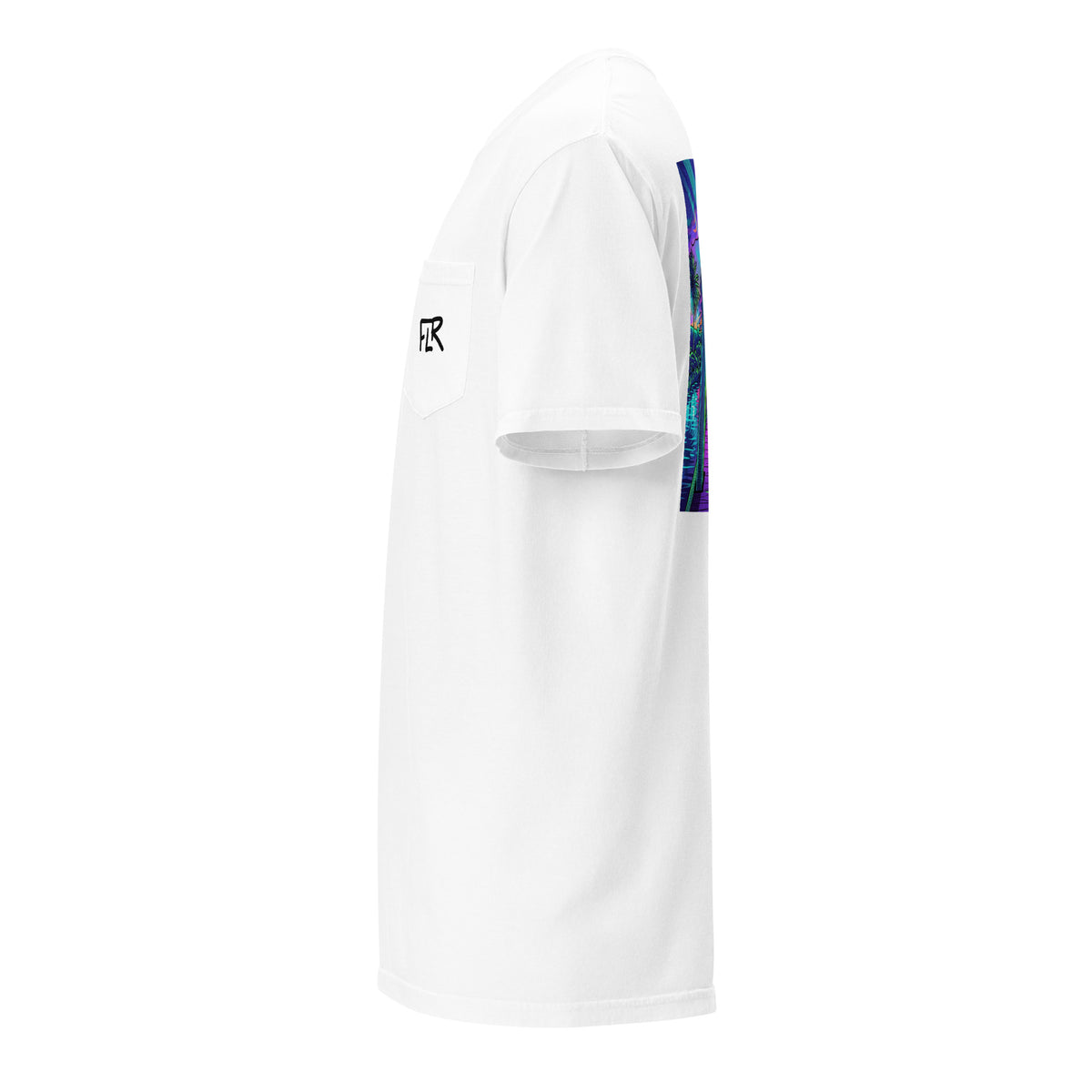 Dock Views Neon Unisex Pocket Tee - Florida Redfish LLC detail view