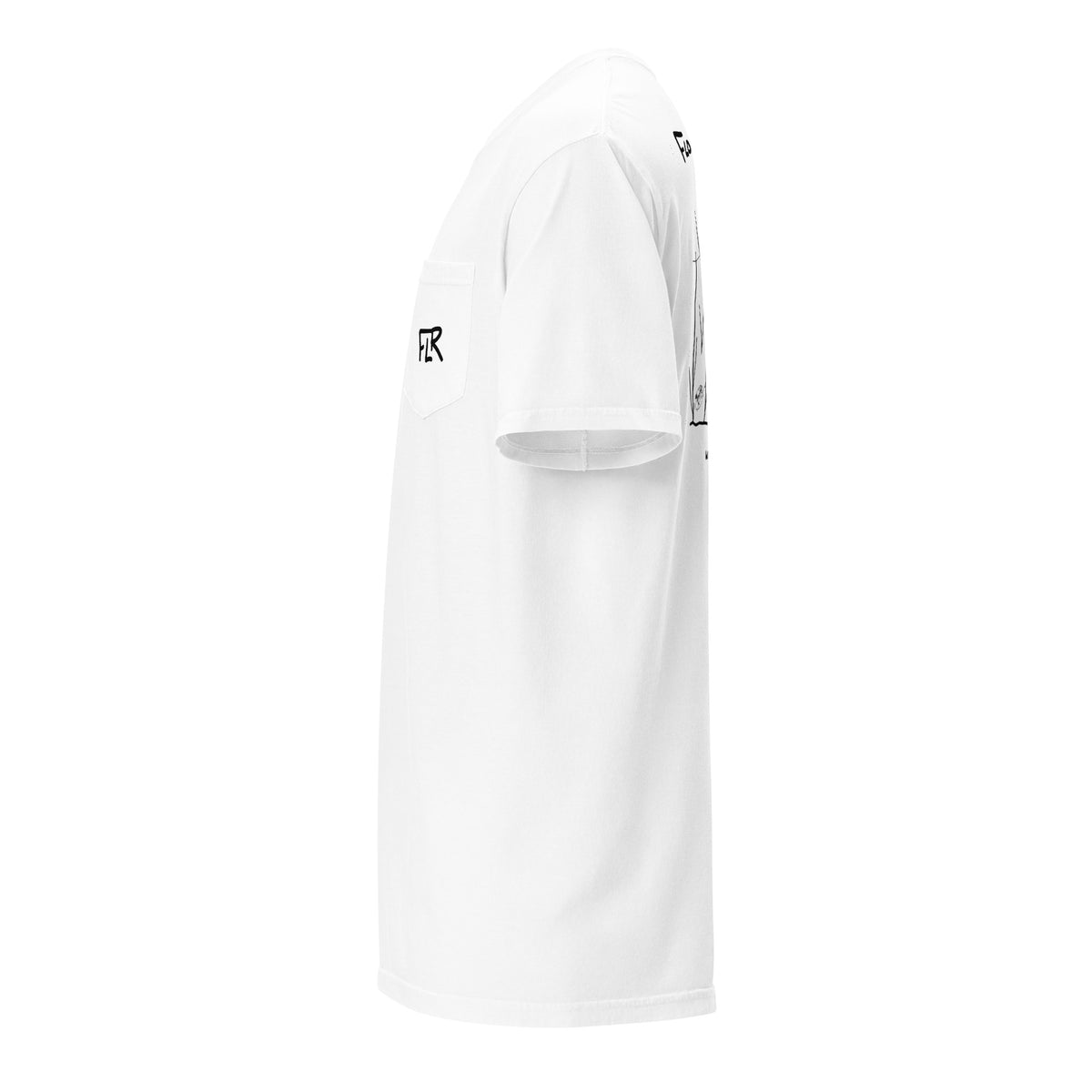 Classic Popping Cork Unisex Pocket Tee - Florida Redfish LLC Inshore Fishing Shirt detail view