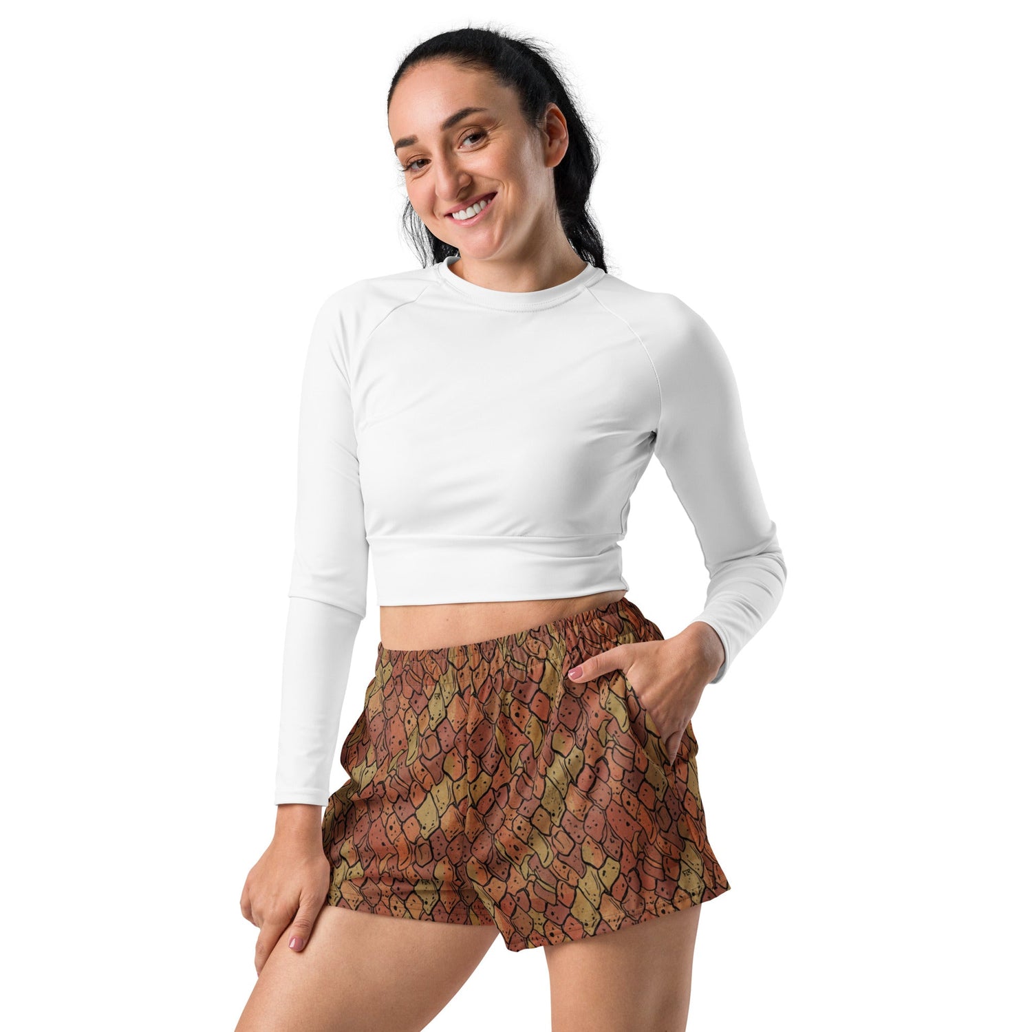 FLR Redfish Scales Ladies Fishing Shorts | Women's Florida Inshore Fishing Shorts | Florida Redfish LLC