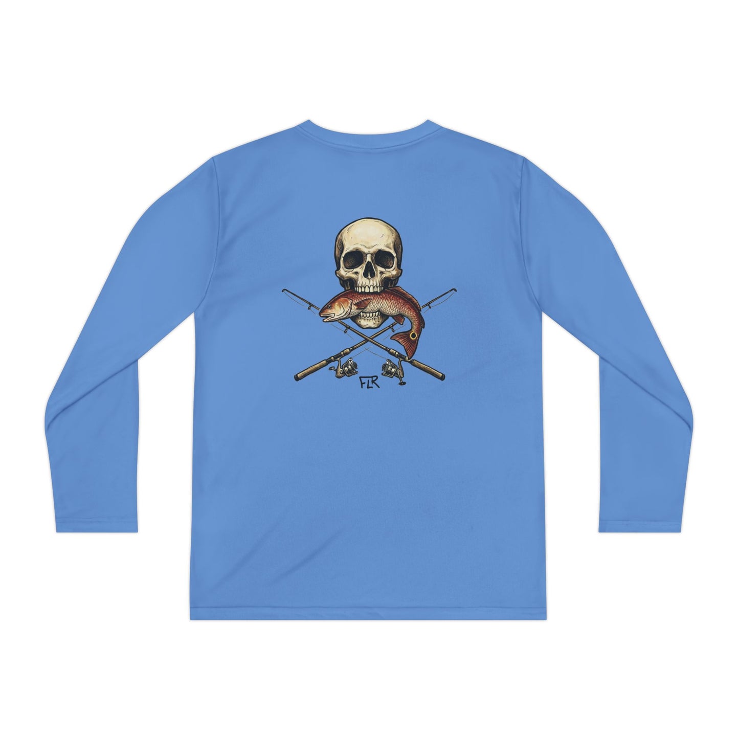 FLR Redfish Skeleton Kids Dryfit Tee | UPF Performance Florida Kids Fishing Shirt