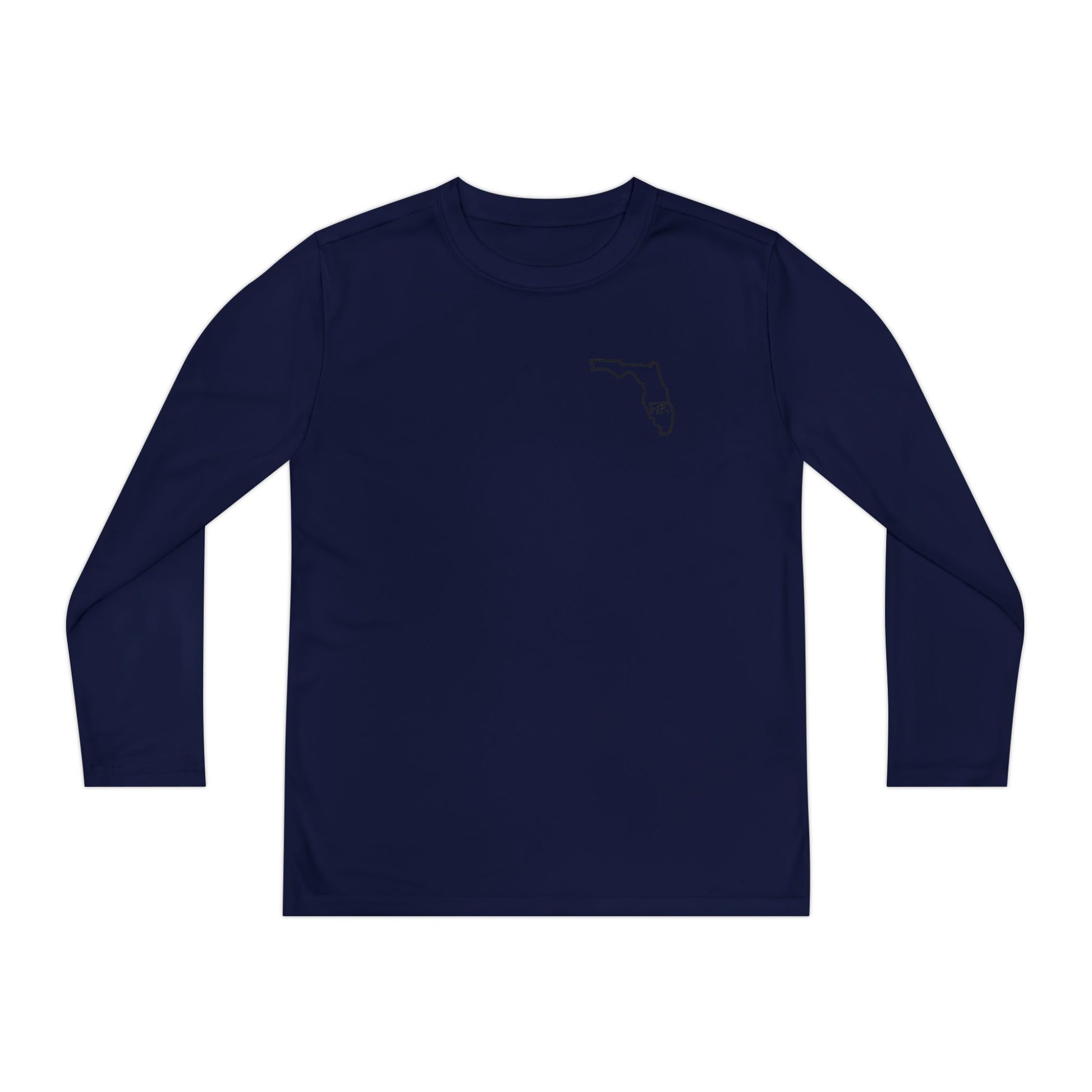 FLR Fish Til I'm Dead Kids Dryfit Tee - UPF Performance Florida Kids Fishing Shirt detail view