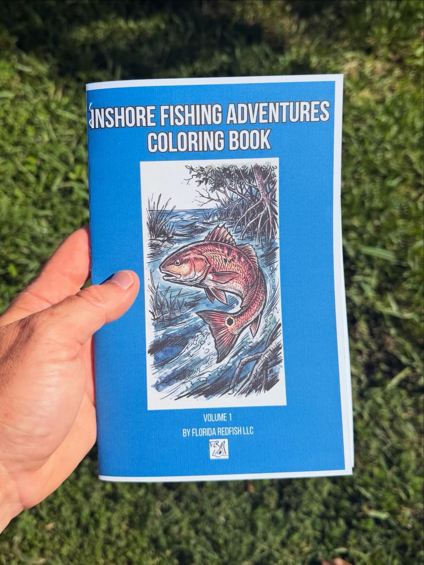 Florida Inshore Adventure Coloring Book - Cover - Volume 1 by Florida Redfish LLC