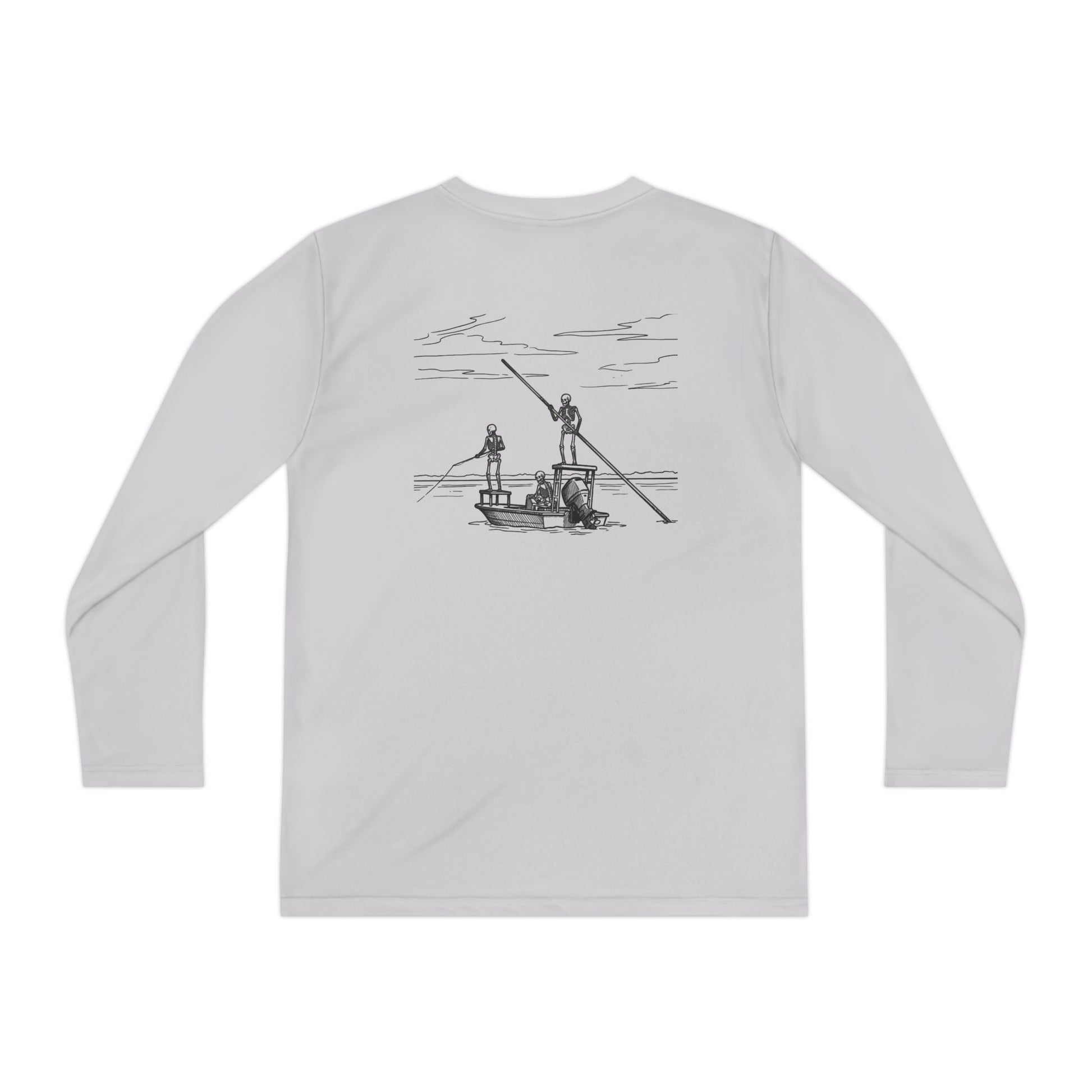 FLR Fish Til I'm Dead Kids Dryfit Tee - UPF Performance Florida Kids Fishing Shirt detail view