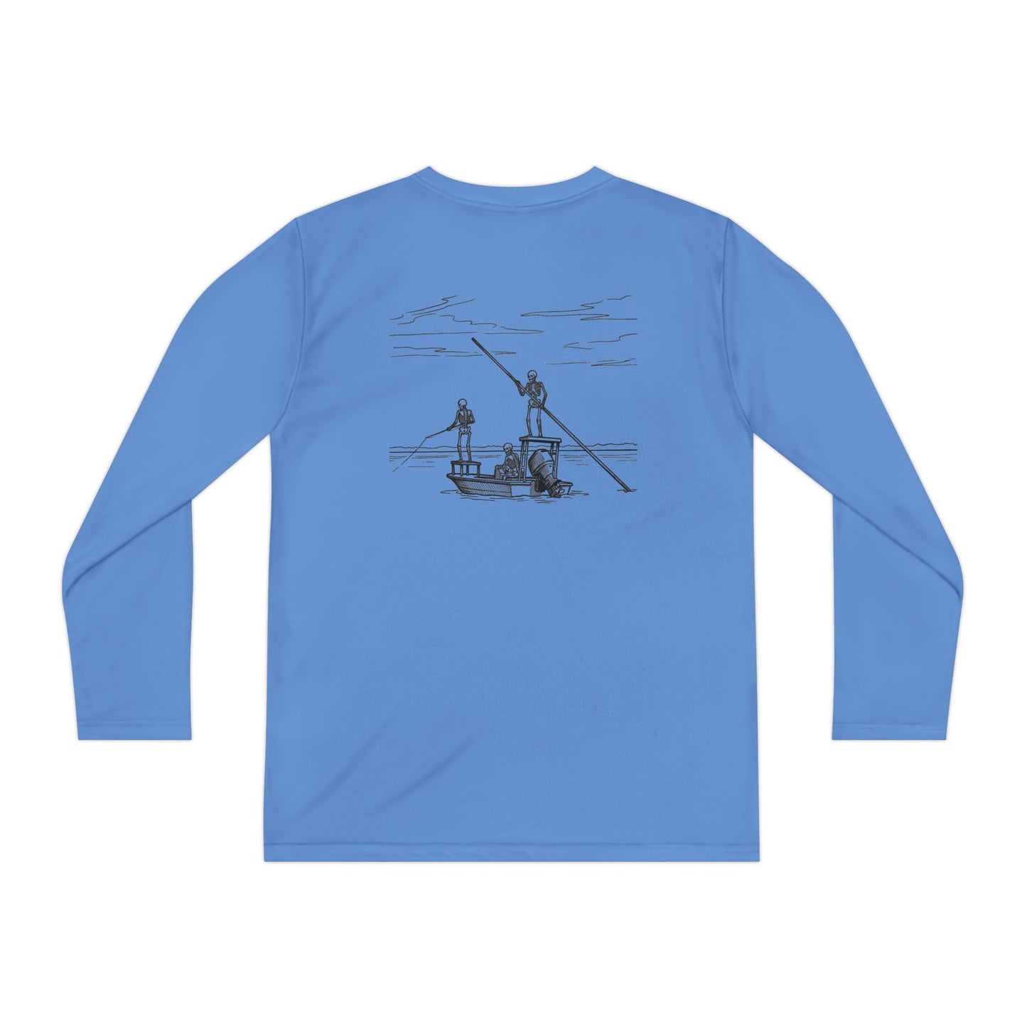 FLR Fish Til I'm Dead Kids Dryfit Tee - UPF Performance Florida Kids Fishing Shirt detail view