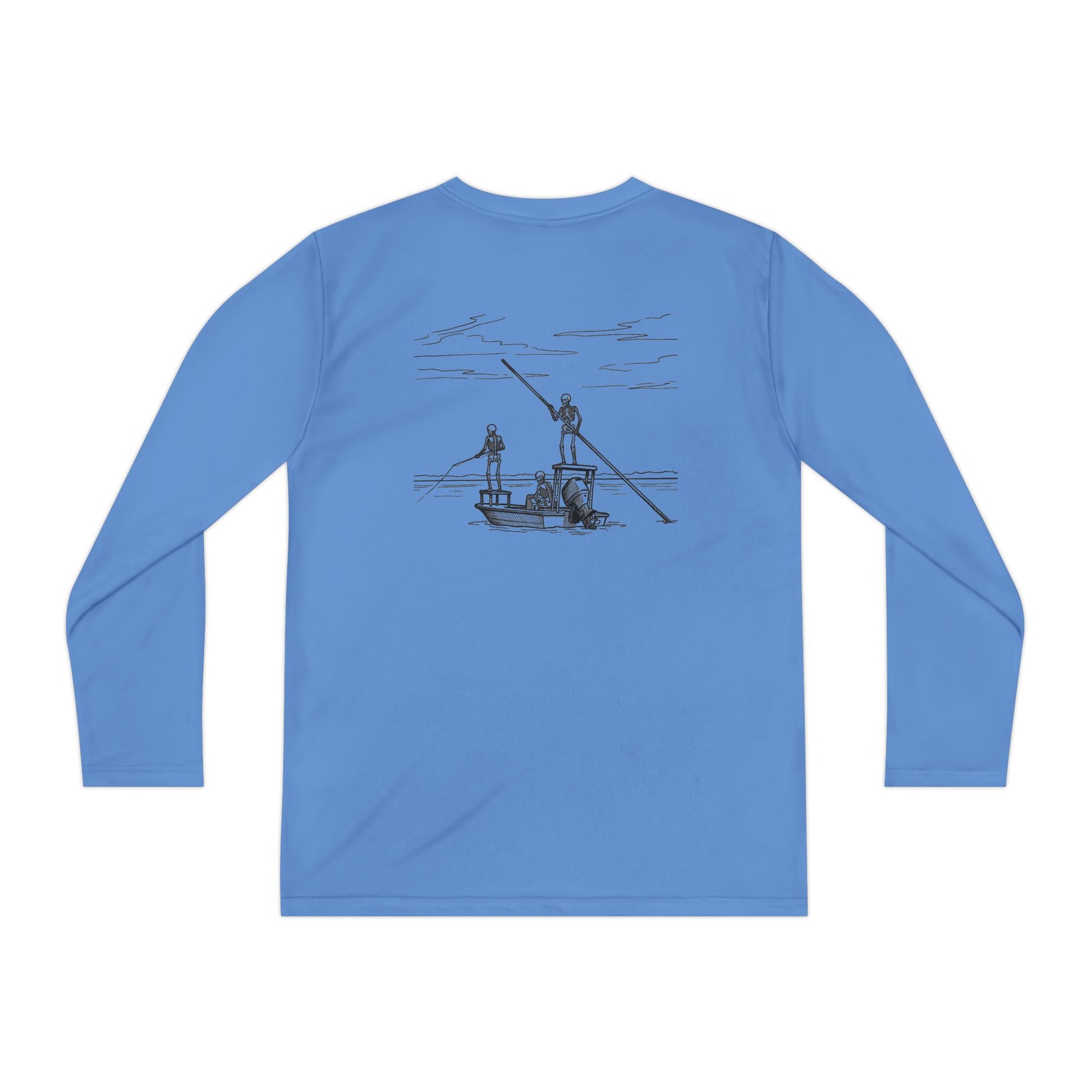 FLR Fish Til I'm Dead Kids Dryfit Tee - UPF Performance Florida Kids Fishing Shirt detail view