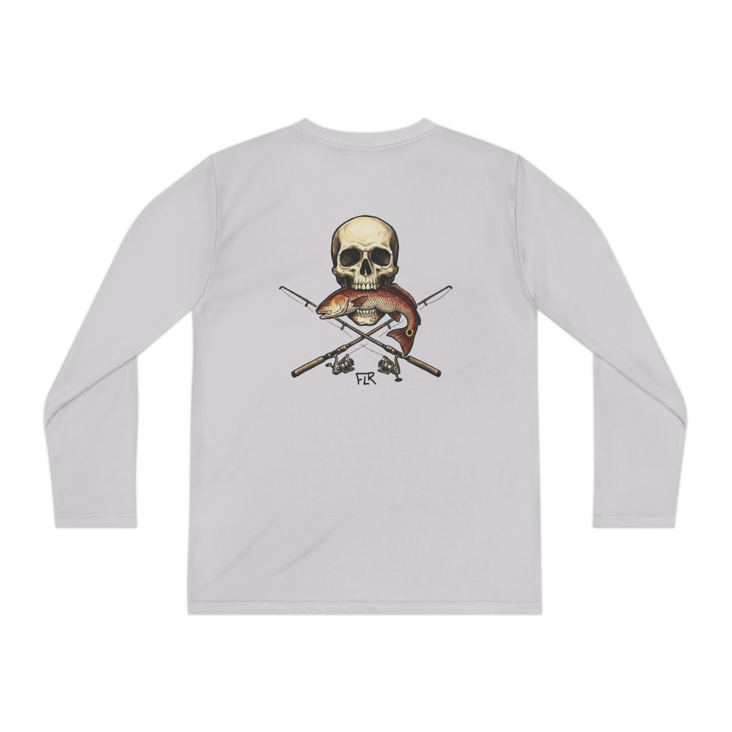 FLR Redfish Skeleton Kids Dryfit Tee | UPF Performance Florida Kids Fishing Shirt