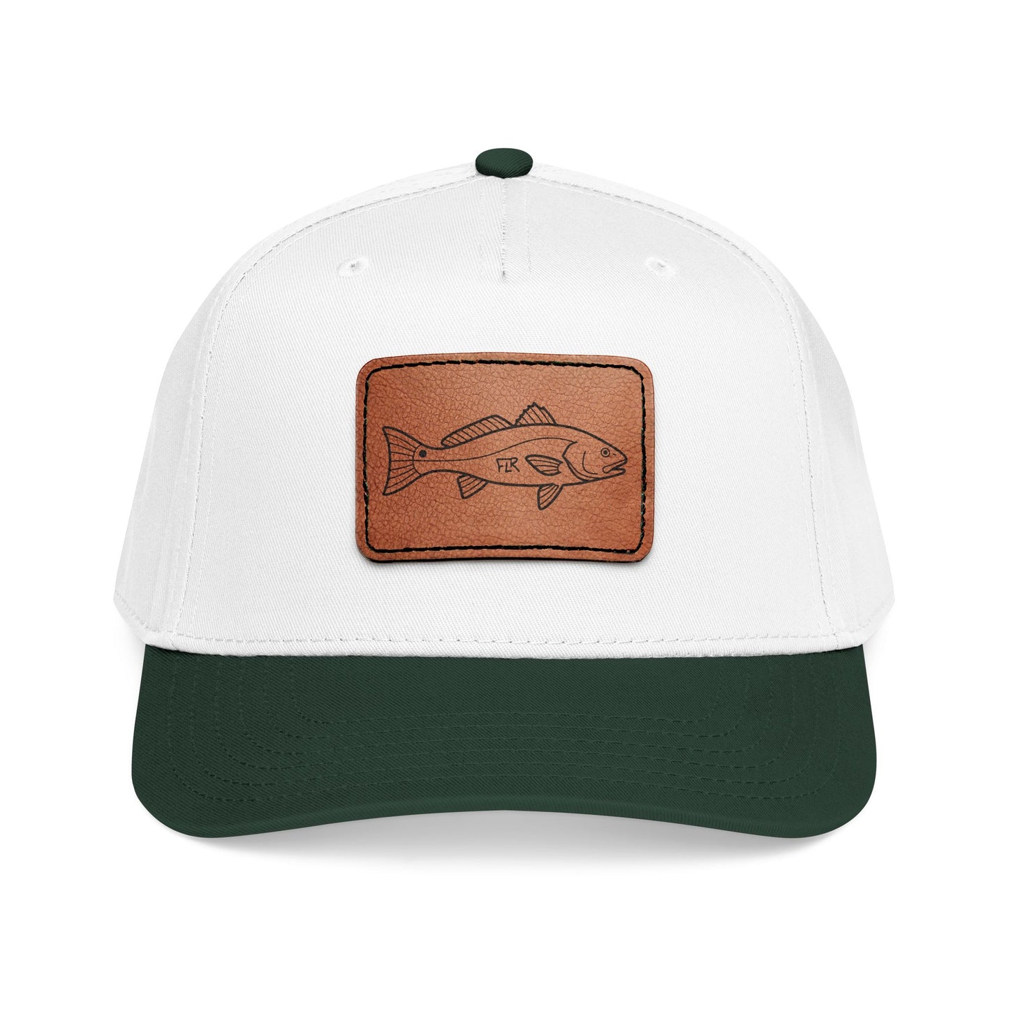 FLR Redfish Leather Patch Cap | Florida Inshore Fishing Hat