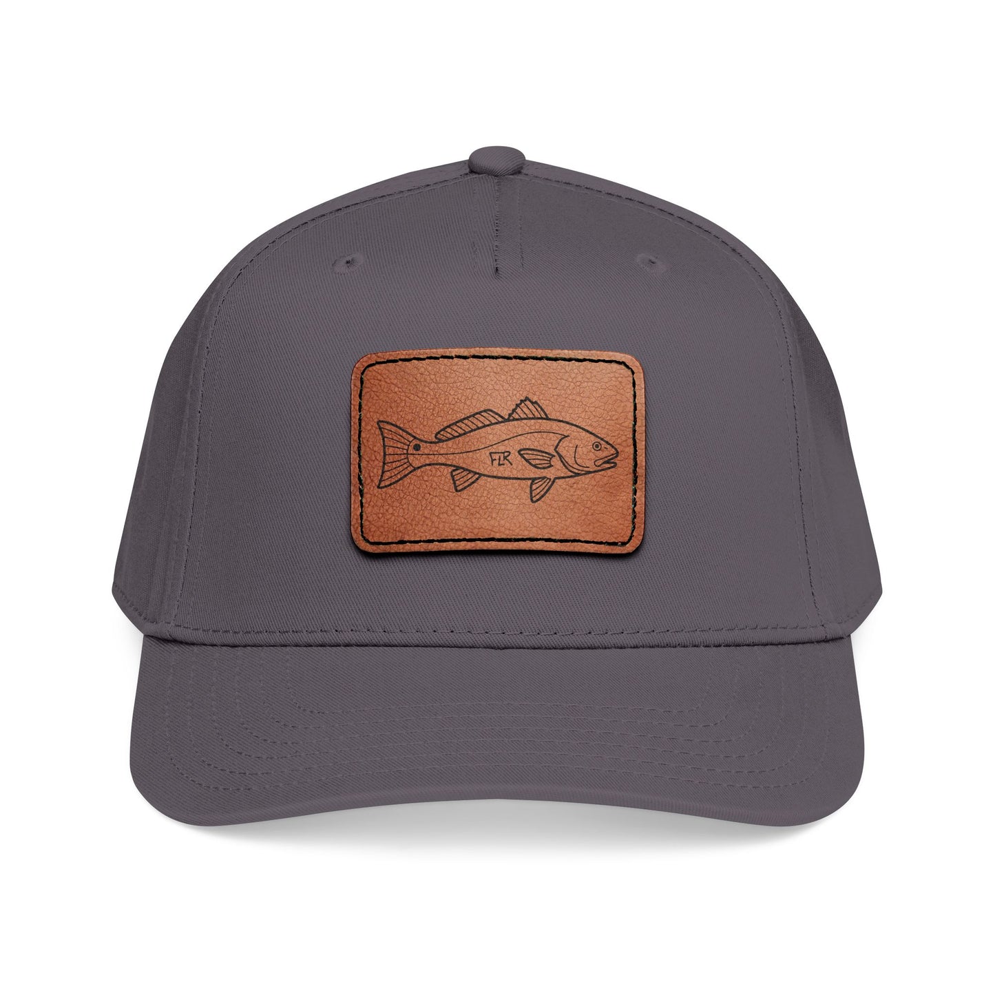FLR Redfish Leather Patch Cap | Florida Inshore Fishing Hat