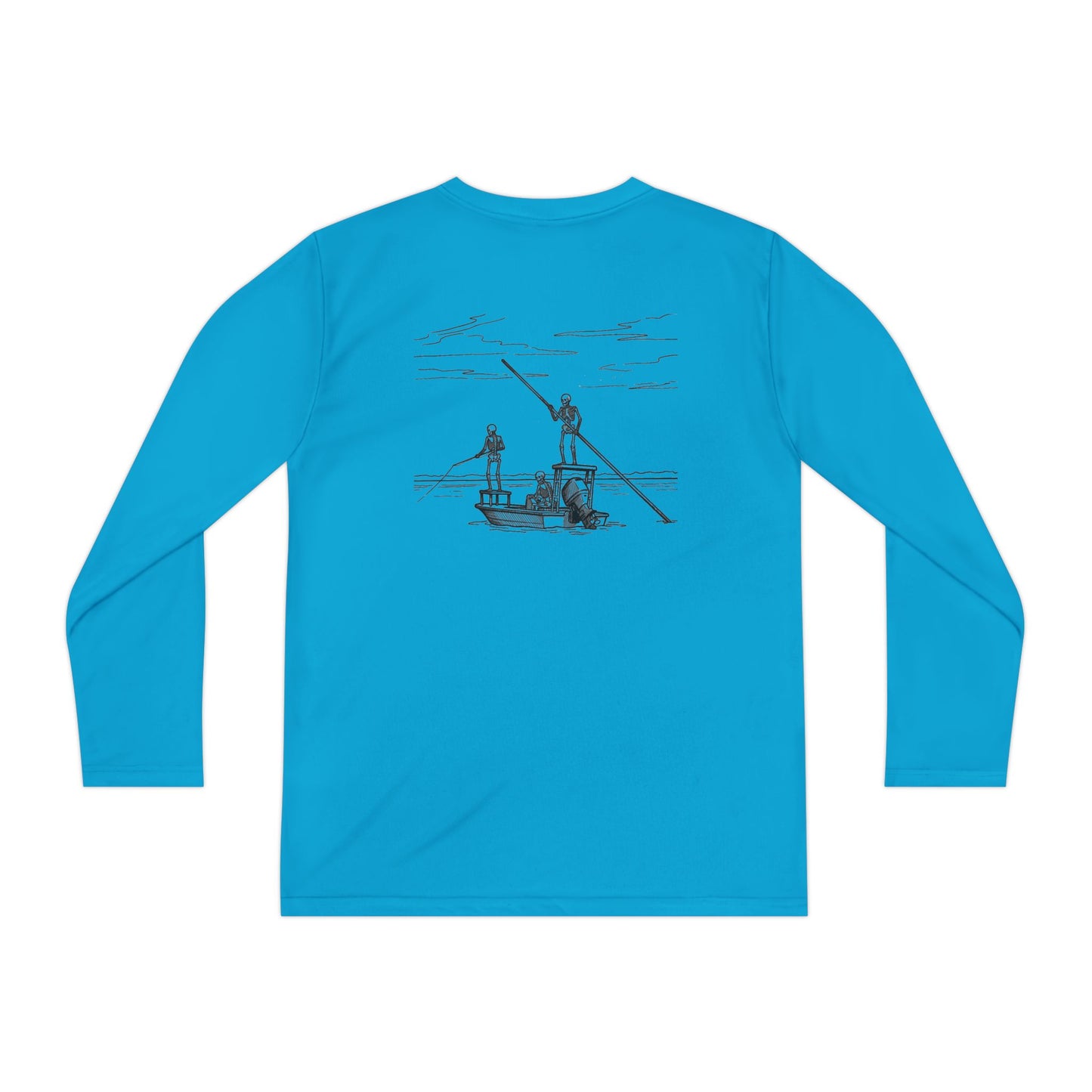 FLR Fish Til I'm Dead Kids Dryfit Tee - UPF Performance Florida Kids Fishing Shirt detail view