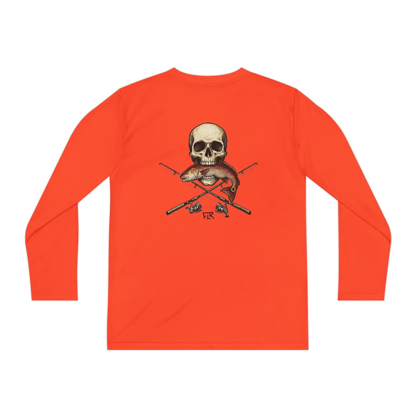 FLR Redfish Skeleton Kids Dryfit Tee | UPF Performance Florida Kids Fishing Shirt