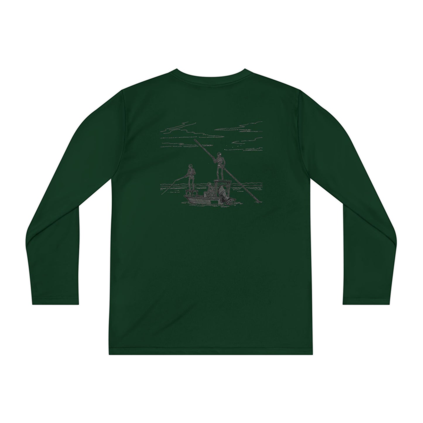 FLR Fish Til I'm Dead Kids Dryfit Tee - UPF Performance Florida Kids Fishing Shirt detail view