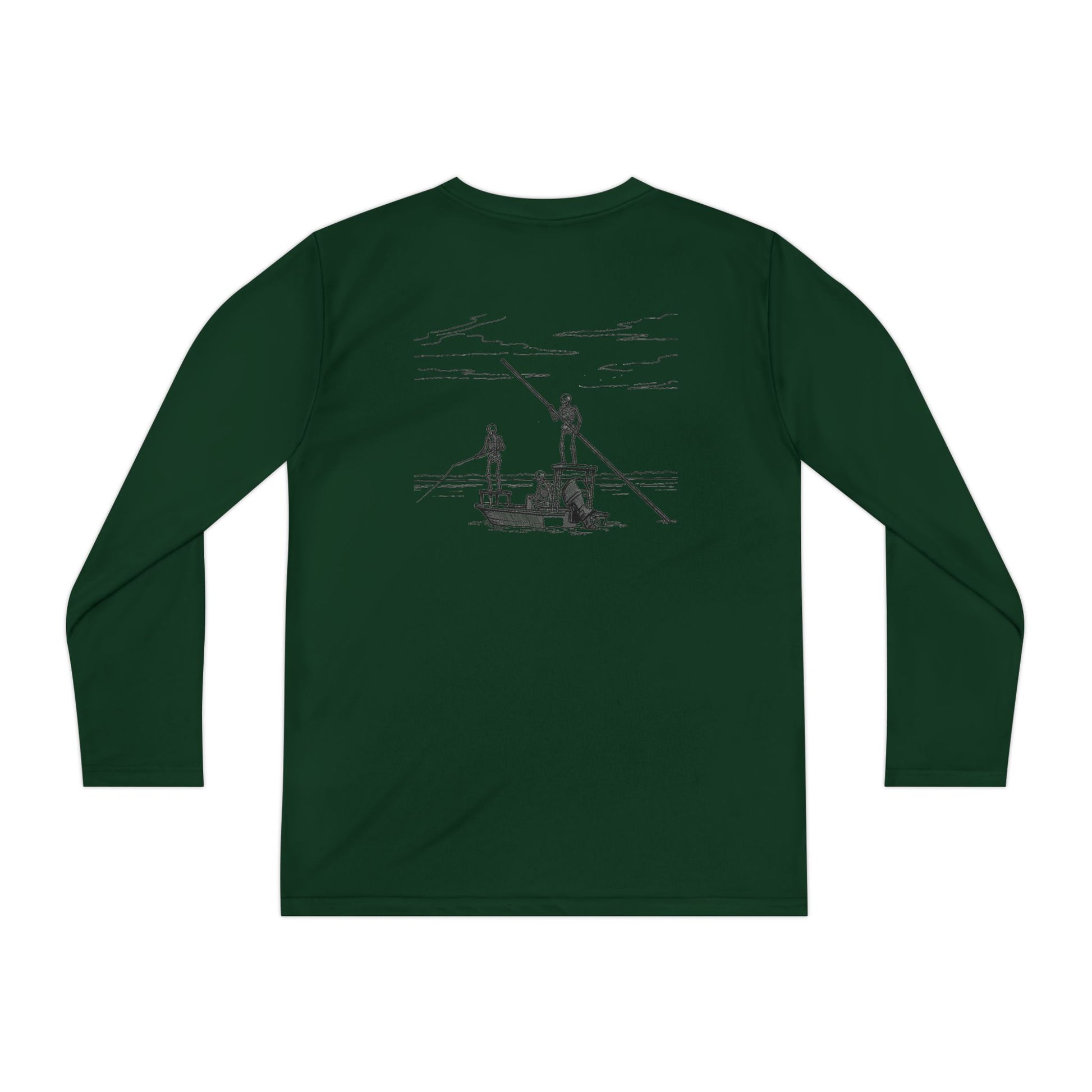 FLR Fish Til I'm Dead Kids Dryfit Tee - UPF Performance Florida Kids Fishing Shirt detail view