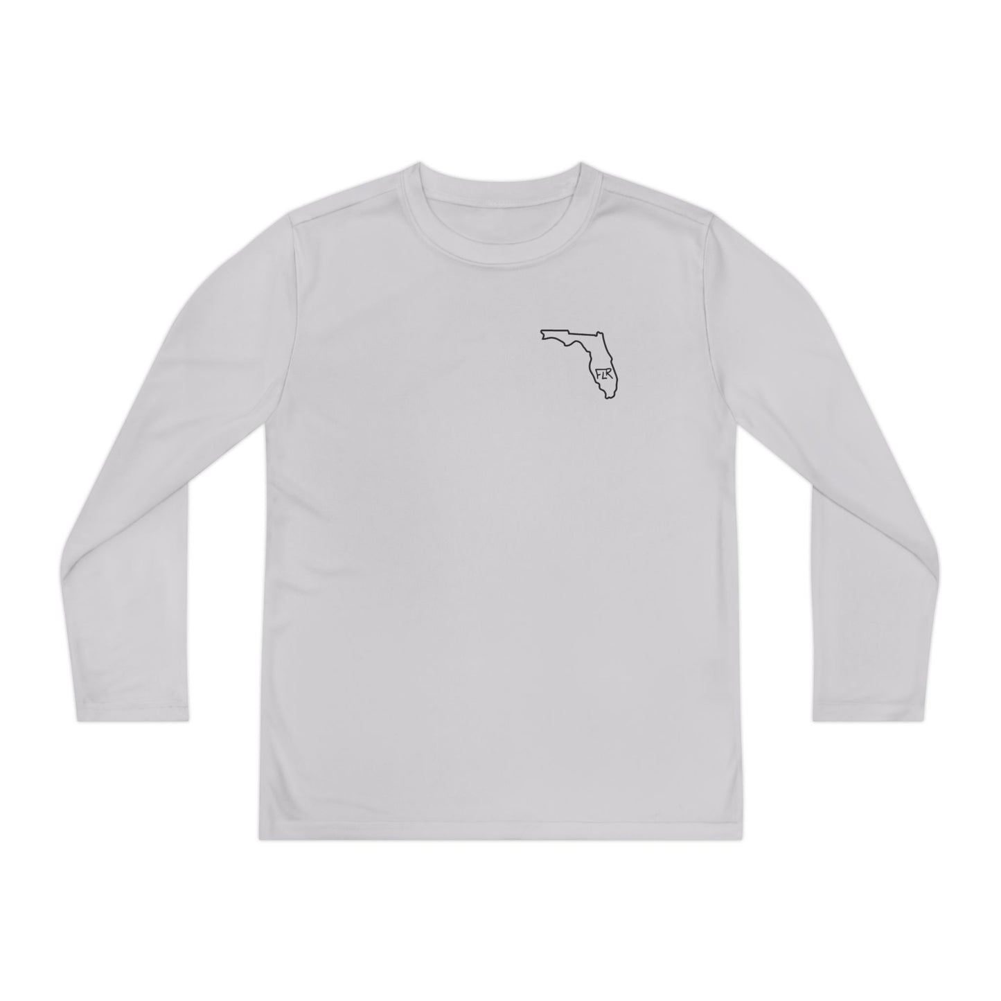 FLR Fish Til I'm Dead Kids Dryfit Tee - UPF Performance Florida Kids Fishing Shirt detail view